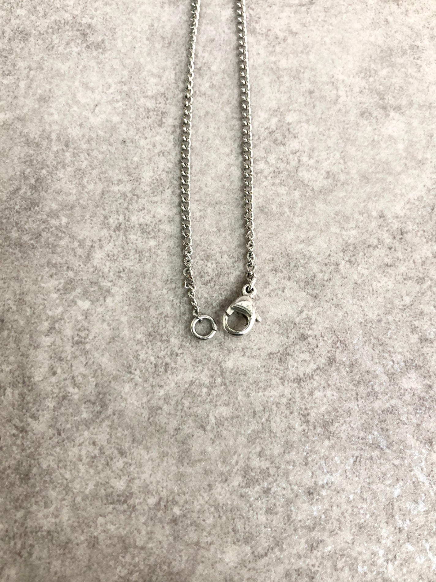 CHANEL Coco Mark Necklace Silver Vintage erswfu