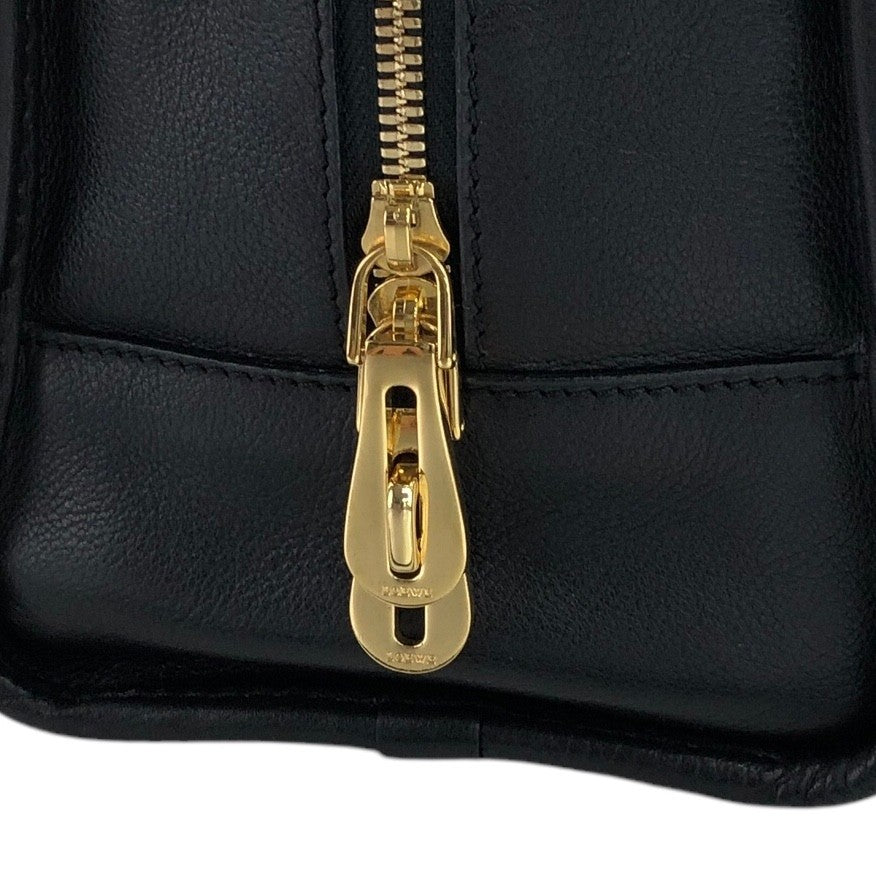 LOEWE Anagram Two-way Handbag Shoulder bag Boston bag Black Vintage uce58h
