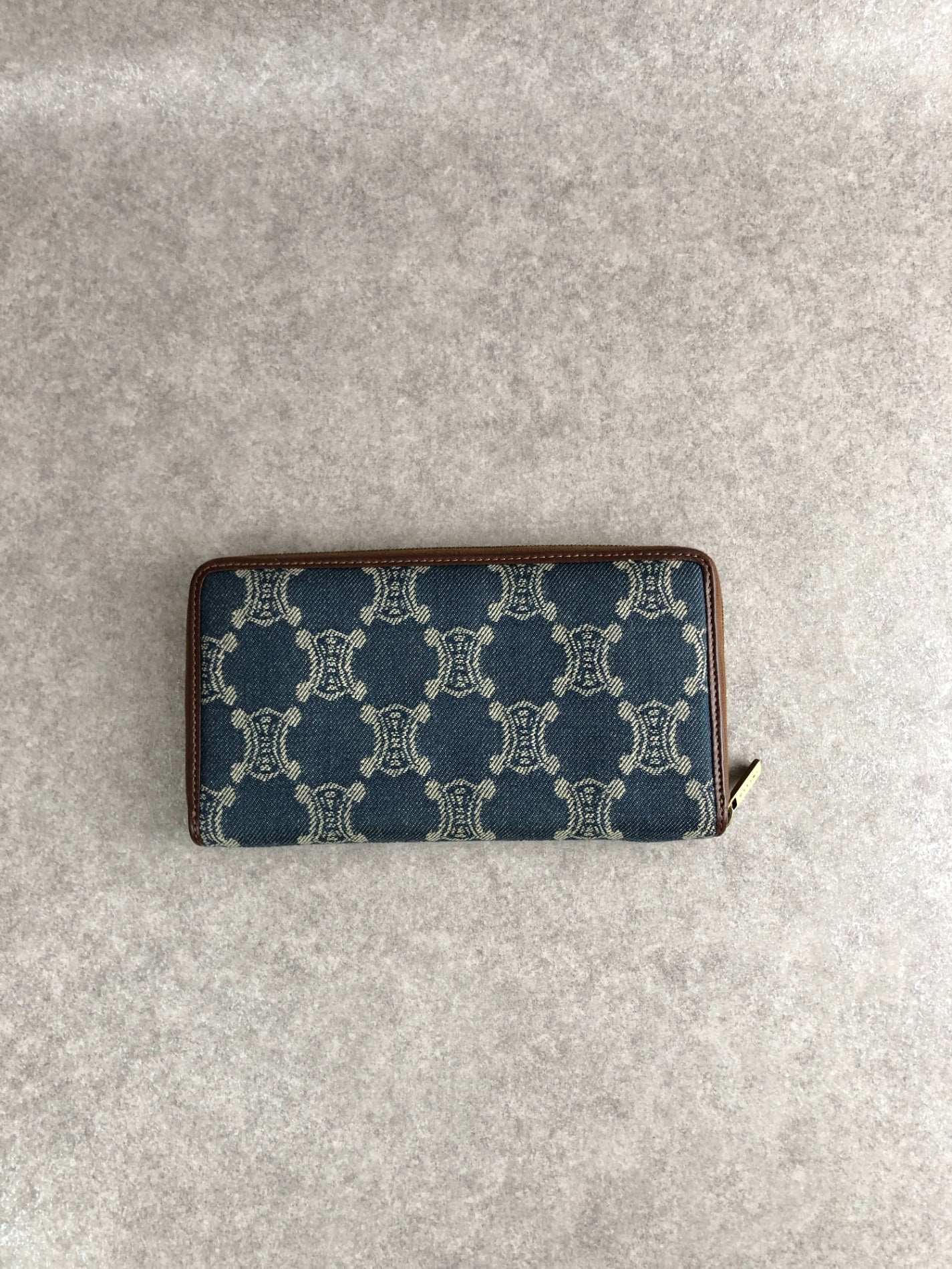 CELINE Paris Macadam Long Wallet Indigo Vintage icrhmn