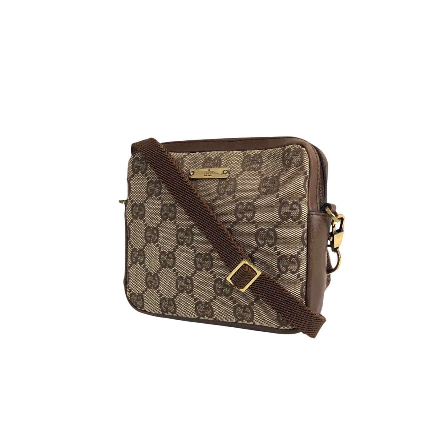 GUCCI GG Canvas Shoulder bag Brown Vintage 2hrrun