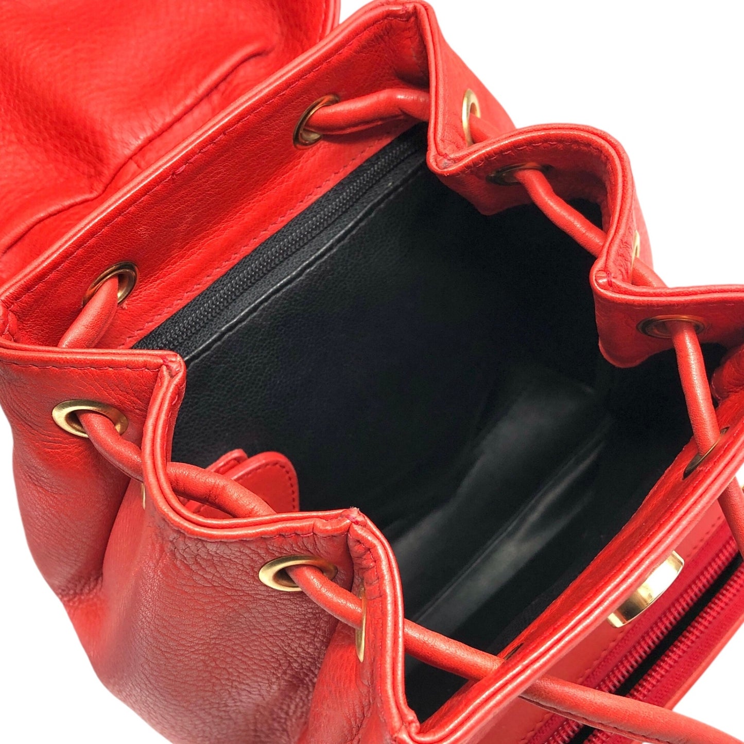 Christian Dior CD Logo Backpack Red Vintage pz728i