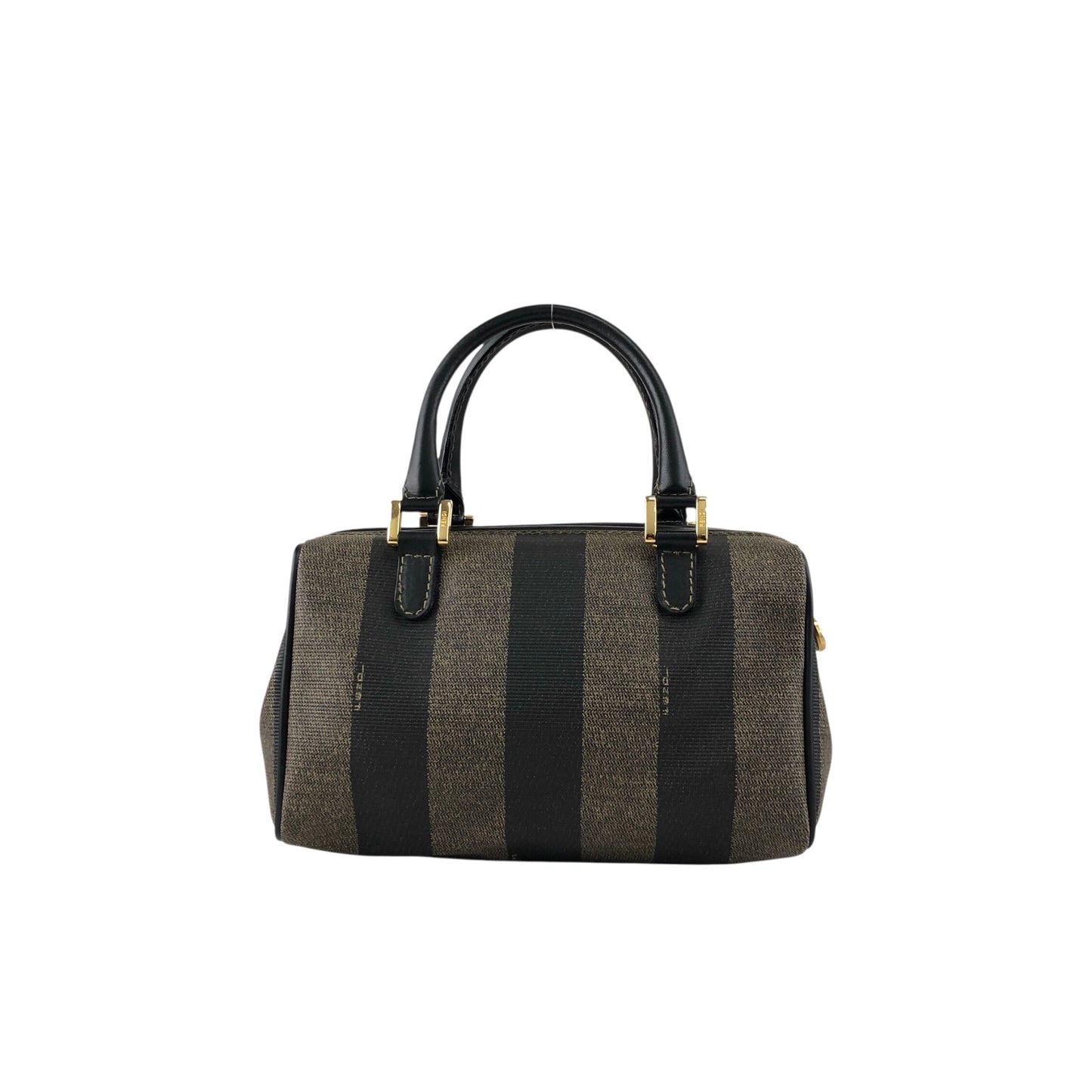 FENDI Logo Two-way Small Boston bag Shoulder bag Black Vintage 873tng