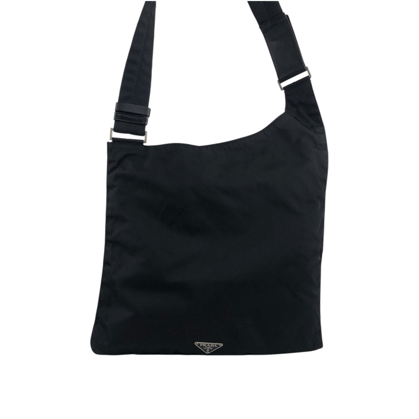PRADA Triangle Logo Shoulder bag Black Vintage guaygz