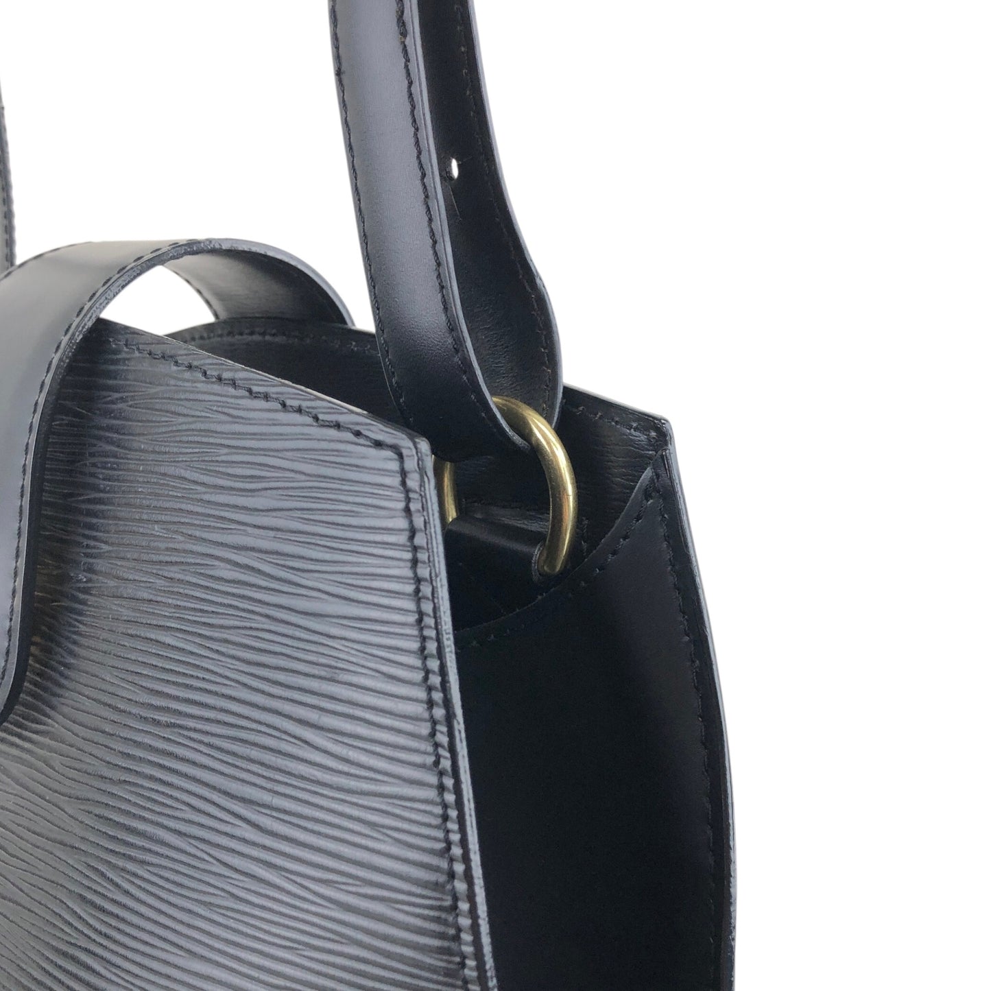 LOUIS VUITTON Epi Turn Lock Shoulder bag Black Vintage z6gyxr
