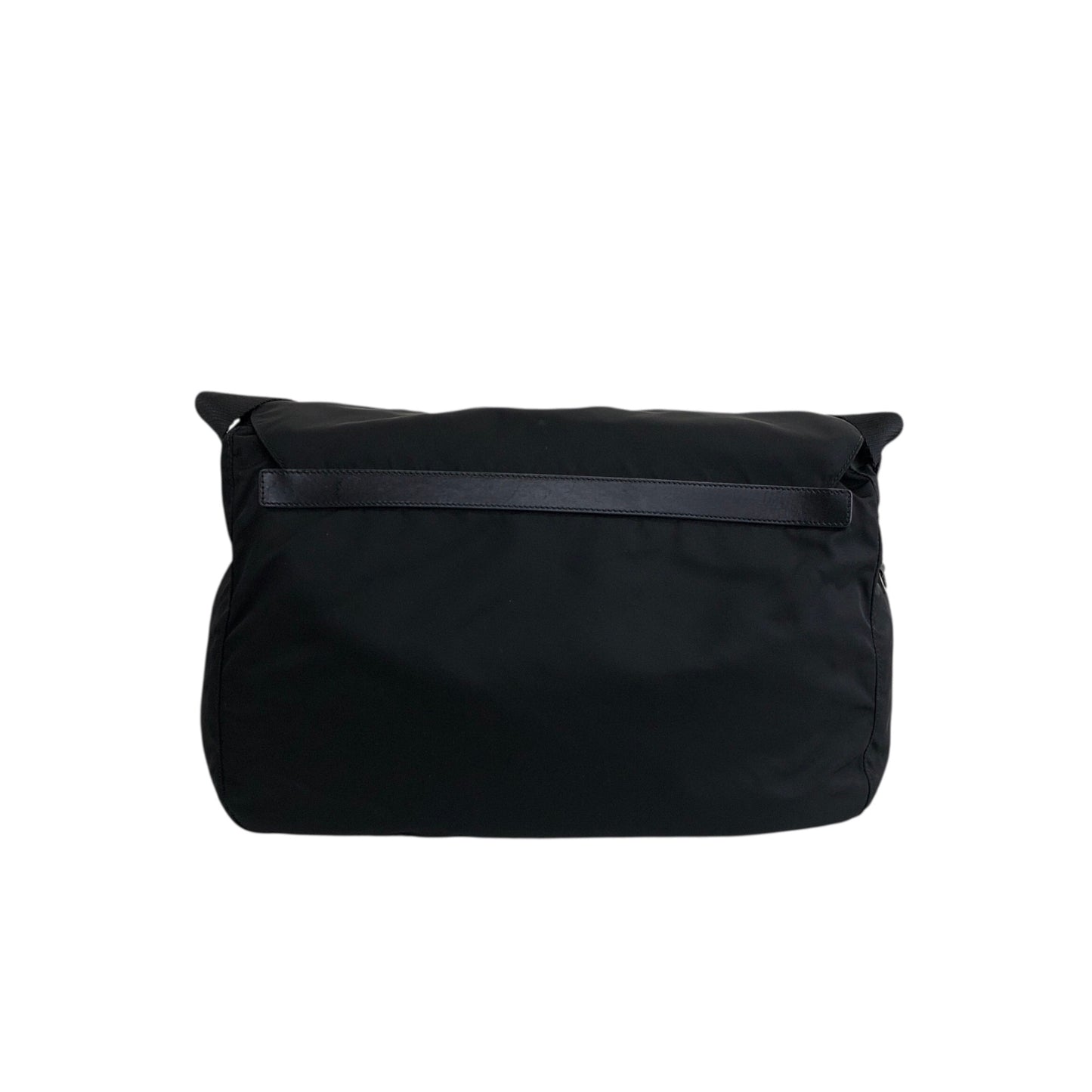 PRADA Triangle Logo Shoulder bag Black Vintage hyx77k
