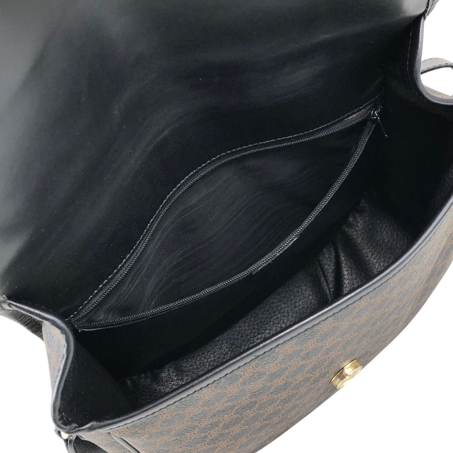 CELINE Macadam Starball Flap Shoulder bag Black Vintage a8awaa