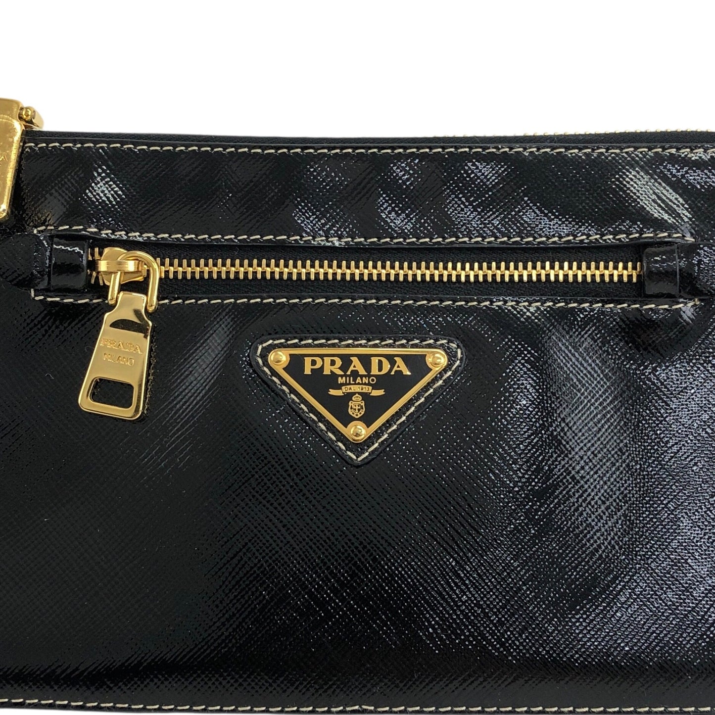 PRADA Triangle Logo Two-way Small Handbag Shoulder bag Black Vintage 4ndzyf