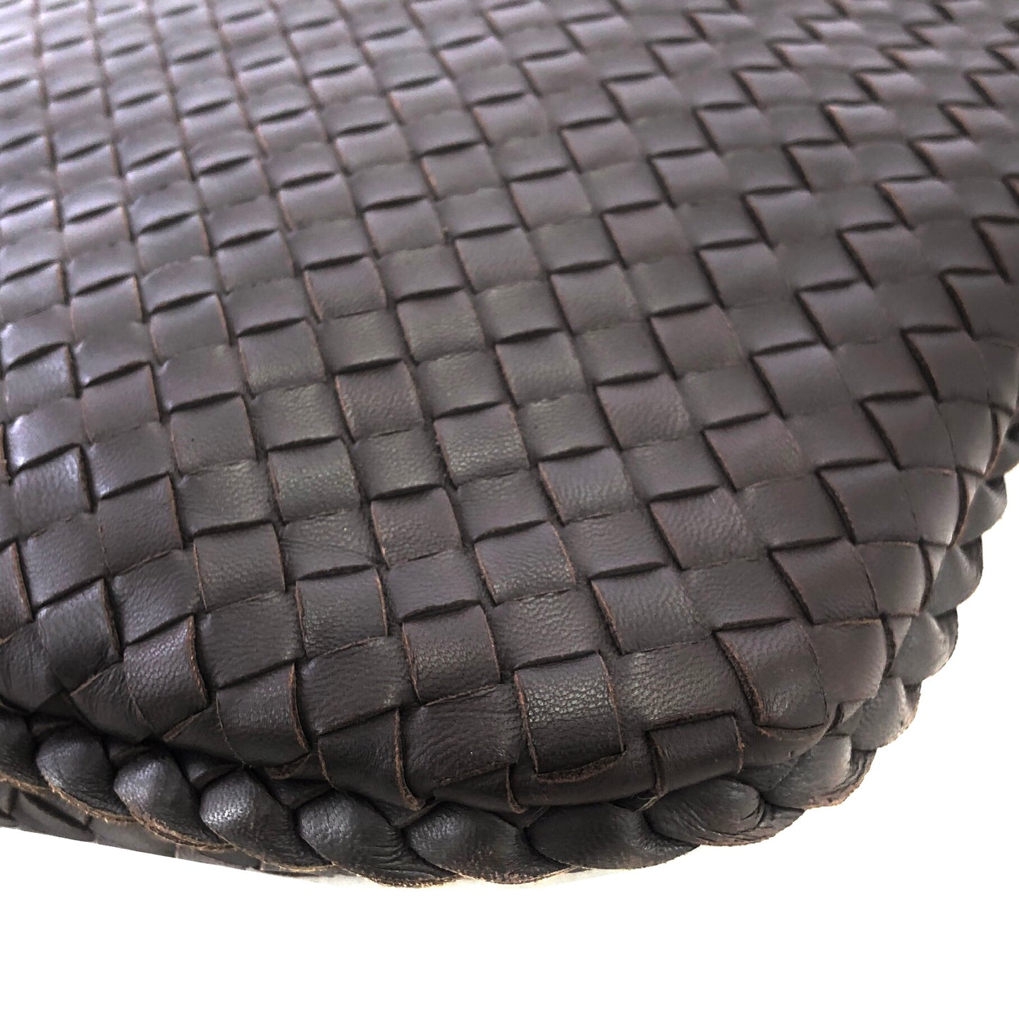 Bottega Veneta Intrecciato Leather Shoulder bag Hobobag Brown Vintage 7jiieg