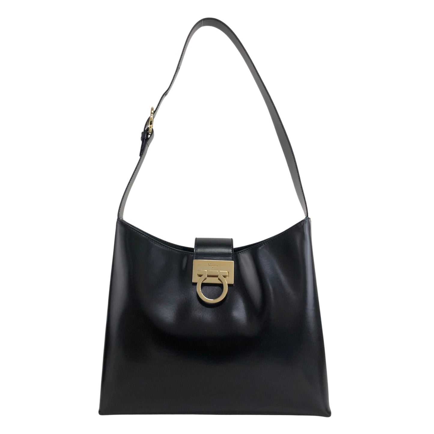 Salvatore Ferragamo Gancini Shoulder bag Black Vintage j6g6xf