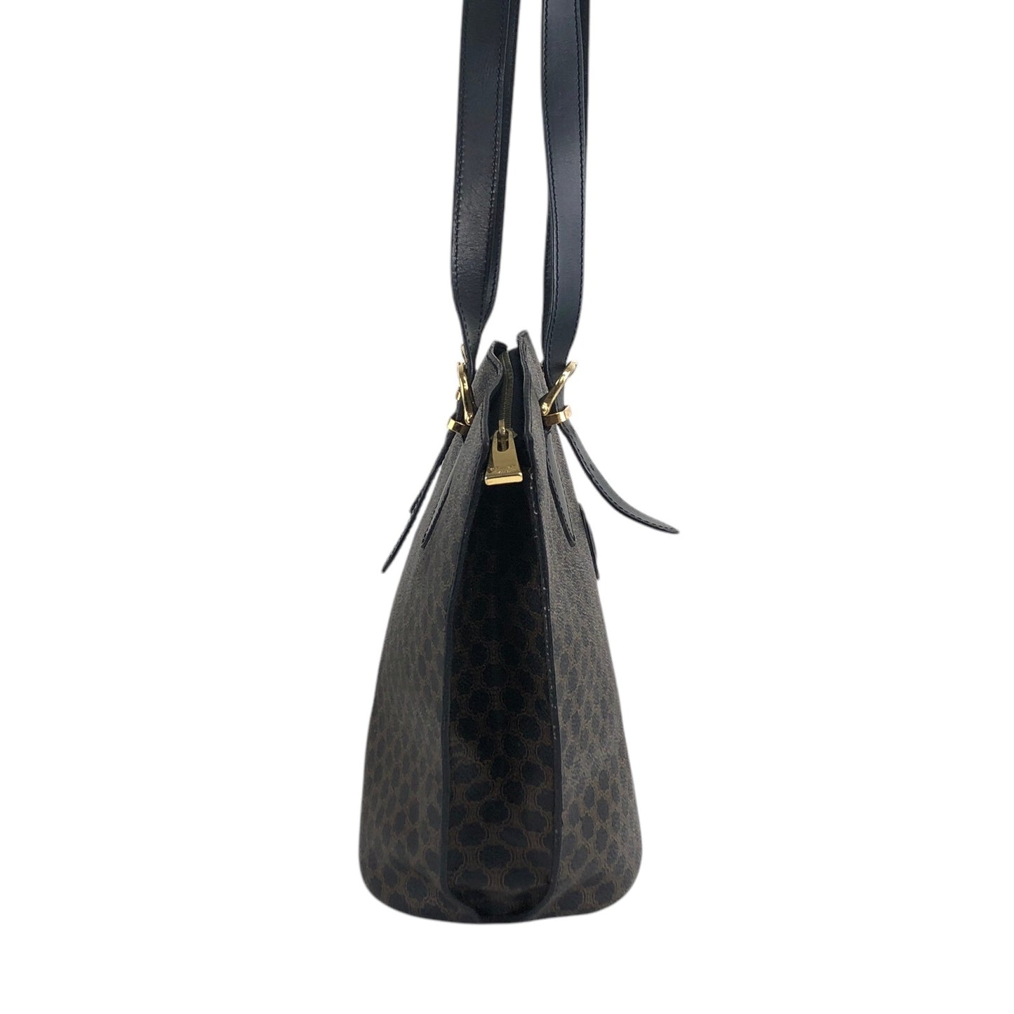CELINE Macadam Blason Handbag Shoulder bag Black Vintage fhnsav