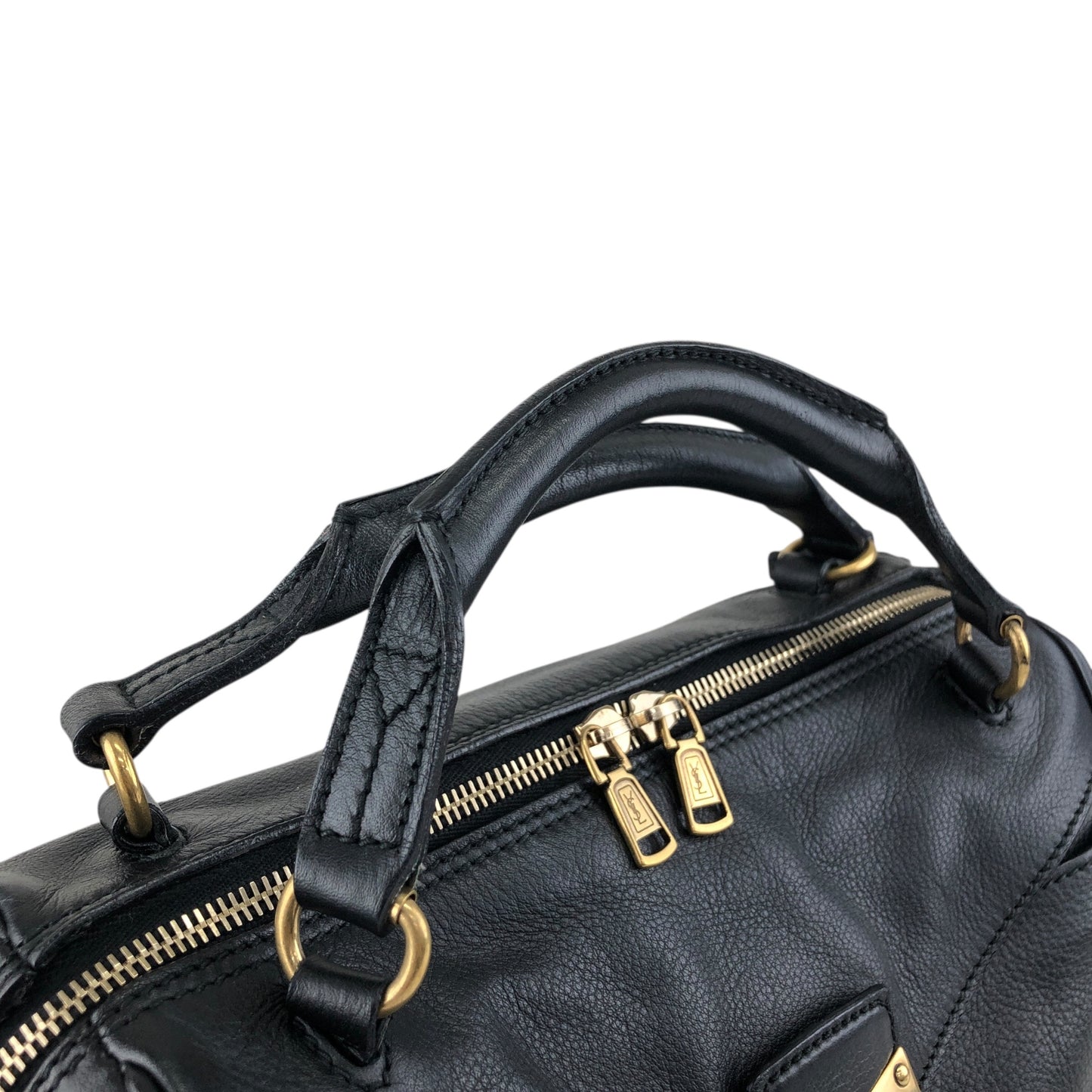 Yves Saint Laurent Two-way Handbag Shoulder bag Black Vintage wu64ez