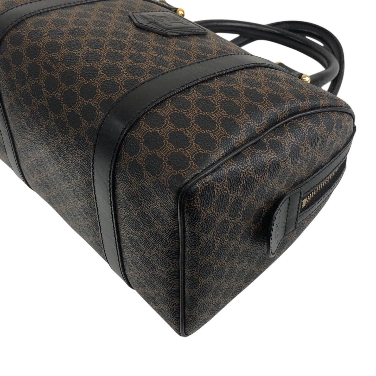 CELINE Macadam Blason Two-way Small Boston bag Shoulder bag Black Vintage k7b5zs
