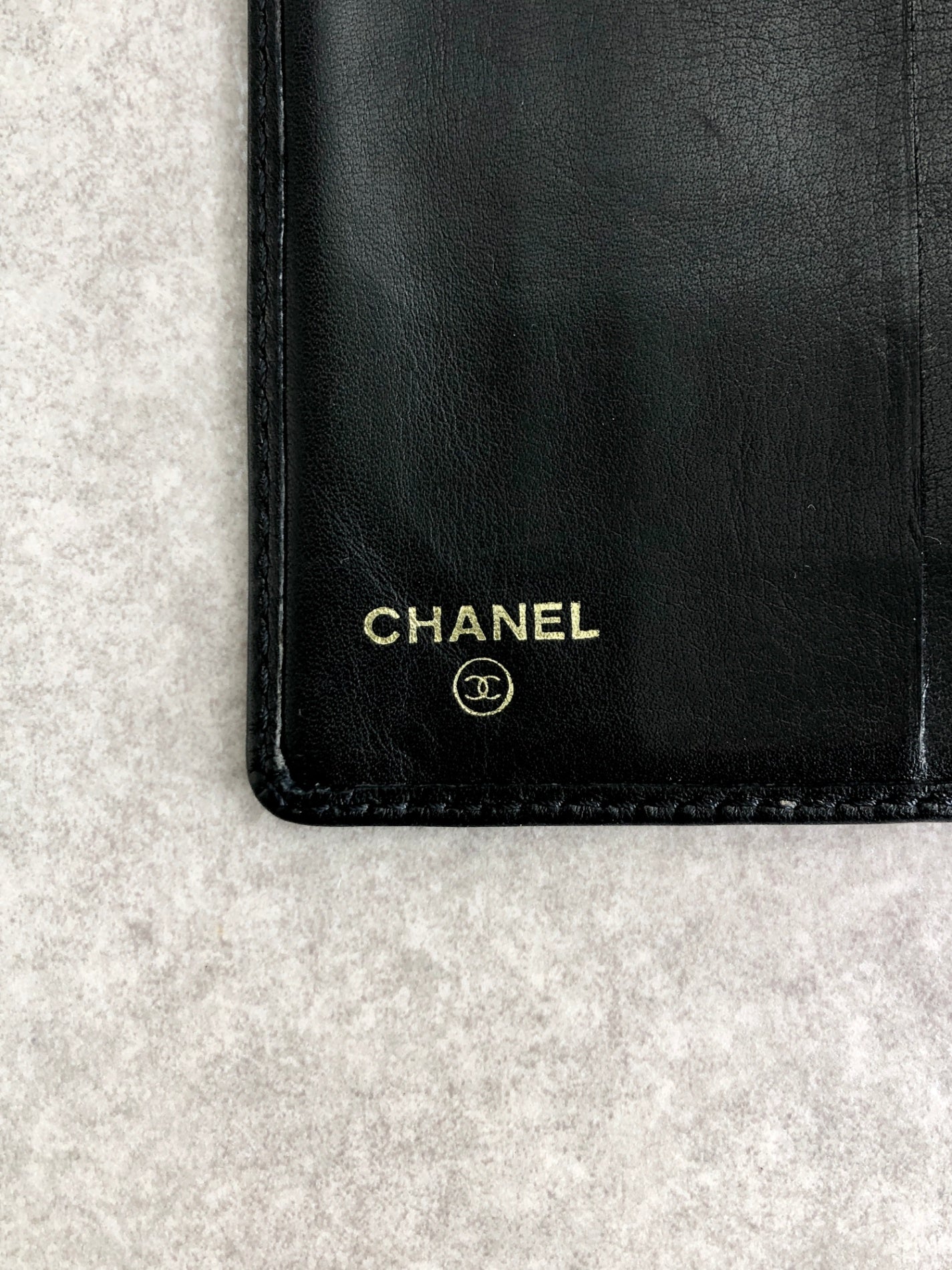 CHANEL Coco Mark 折疊皮夾 黑色 復古 6hacdc