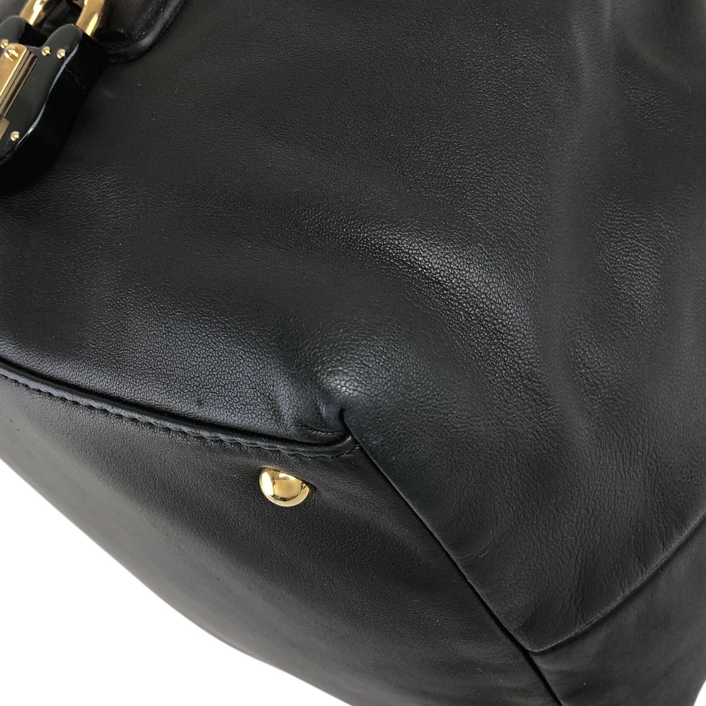 LOEWE Padlock Handbag Black Vintage 3b6srk