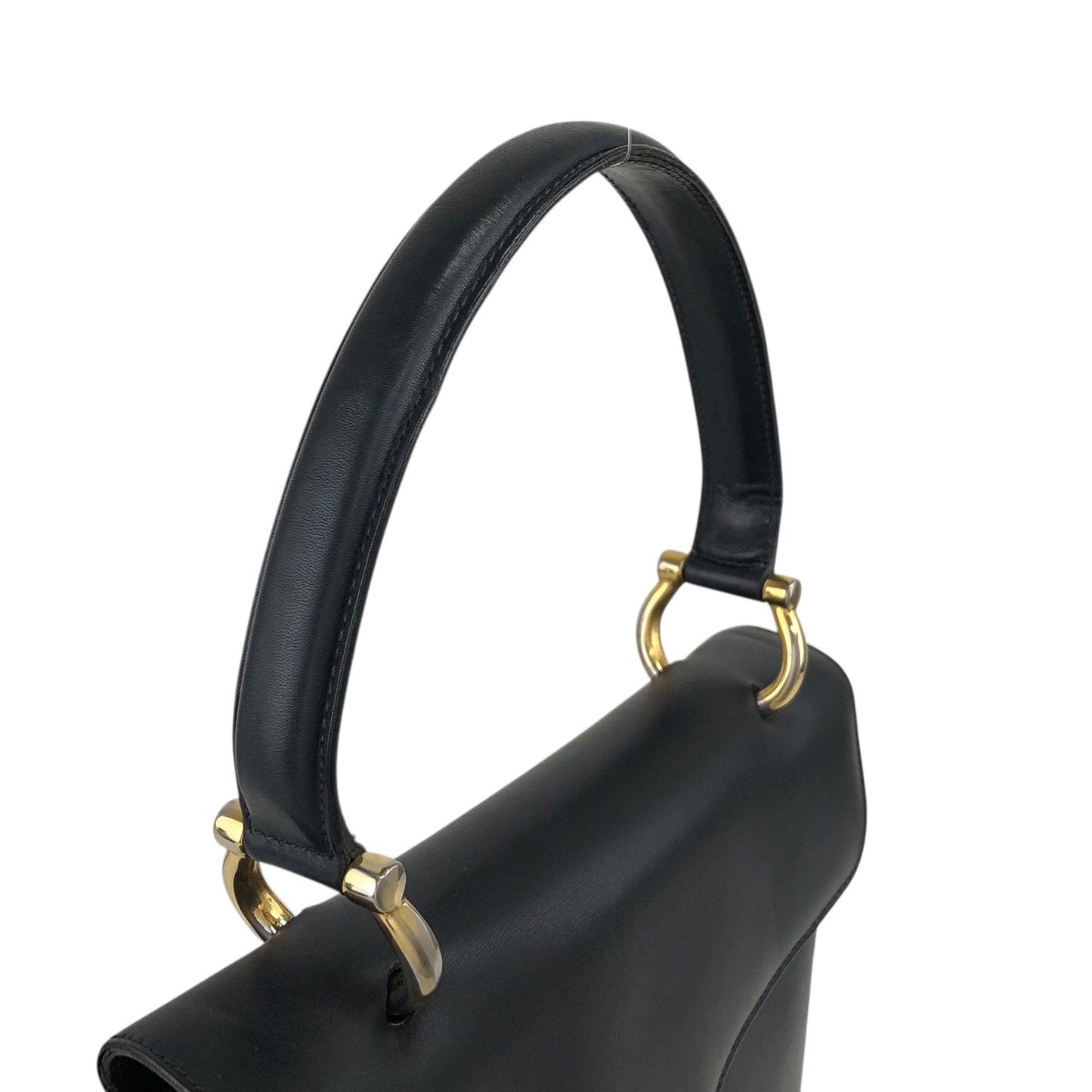 CELINE Horse Carriage Handbag Dark Navy Vintage 3bgmzr