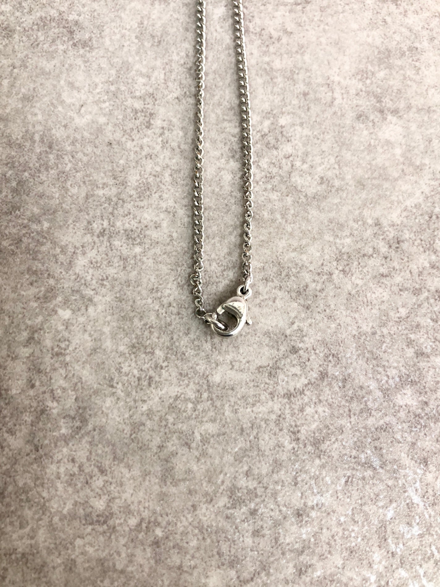 CHANEL Coco Mark Necklace Silver Vintage erswfu
