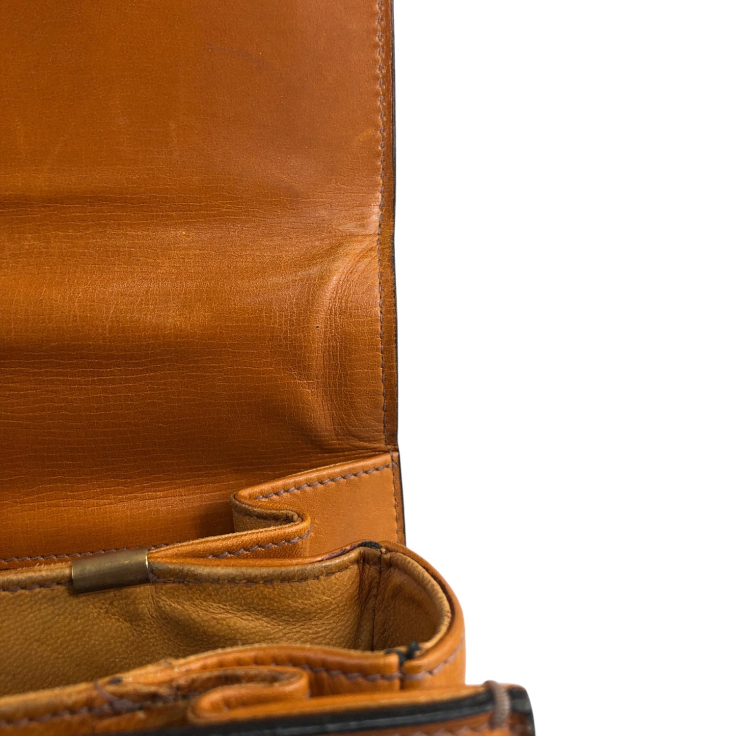 CELINE Horse Carriage Shoulder bag Brown Vintage pejihj
