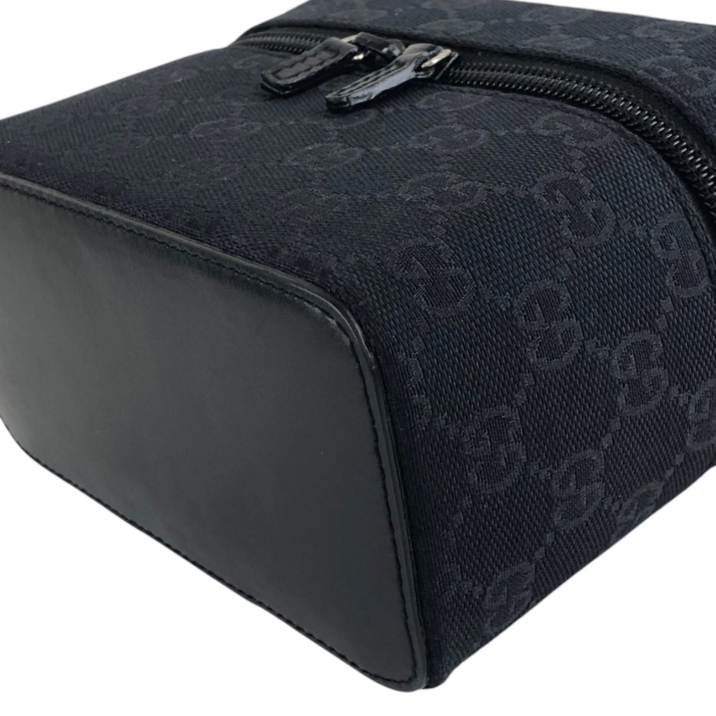GUCCI GG Canvas Small Handbag Vanity bag Black Vintage 3z7xau