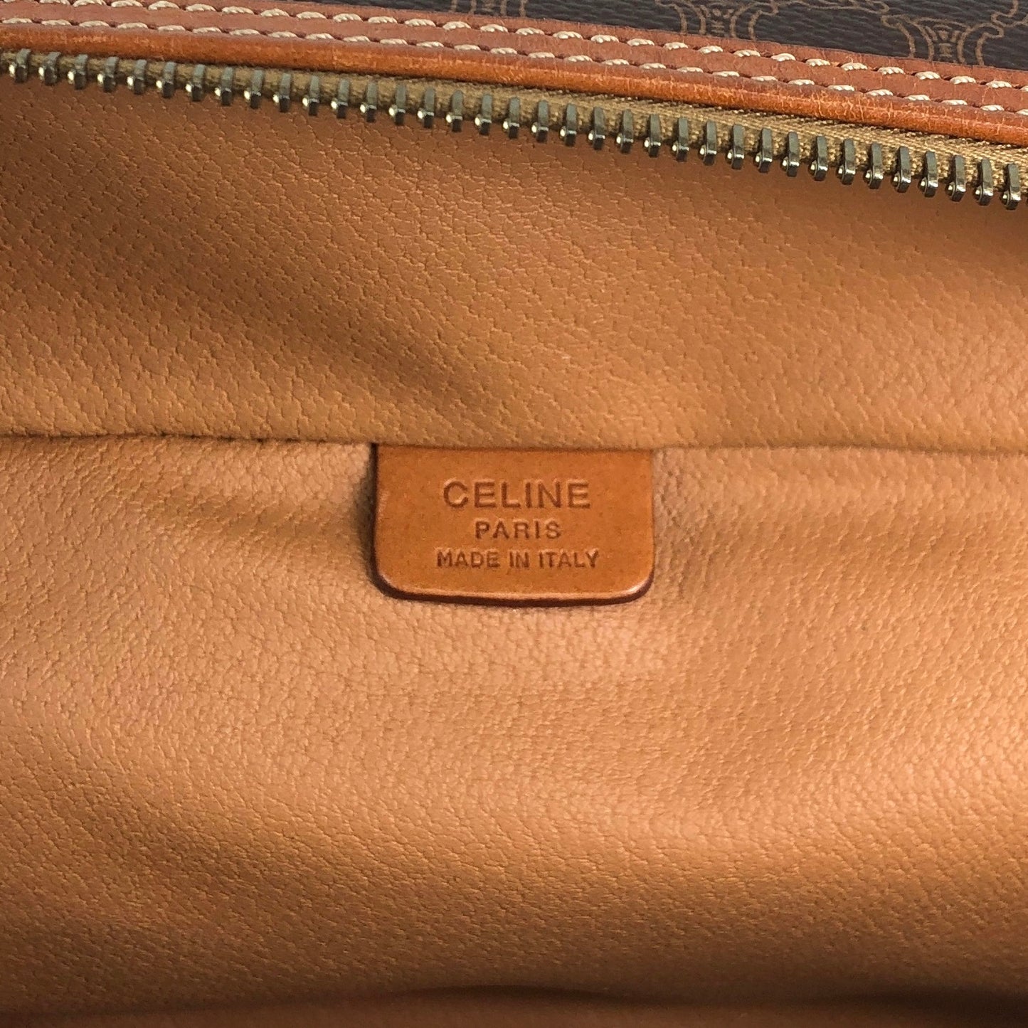 CELINE Macadam Blason Two-way Handbag Shoulder bag Vanity bag Brown Vintage vygm63