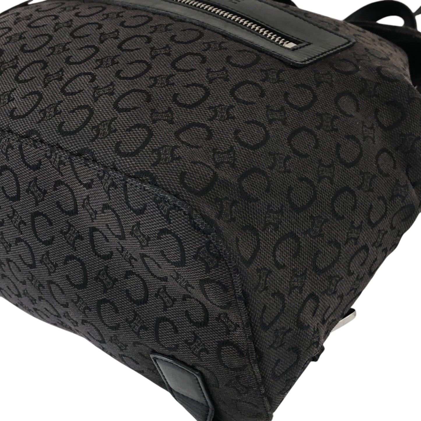 CELINE Front Buckl Backpack Black Vintage u4kmmj