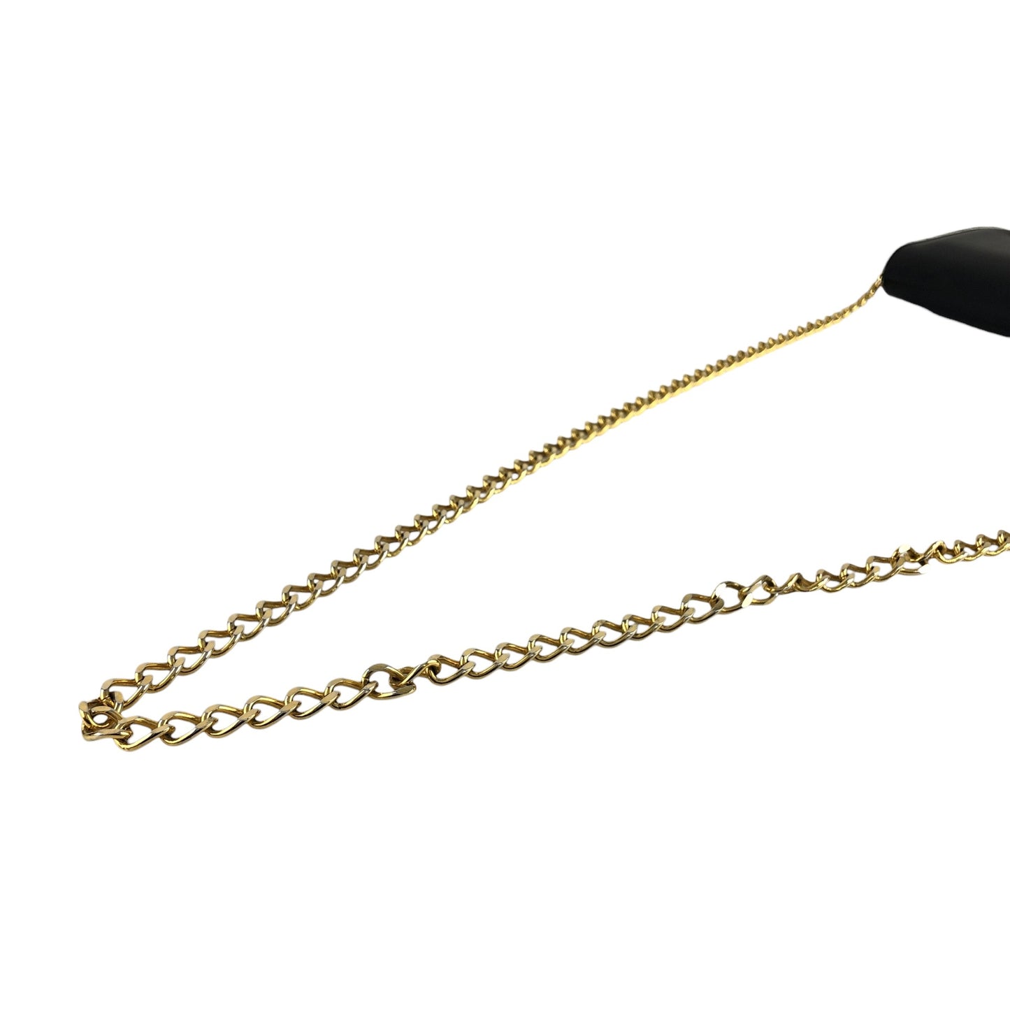 CELINE Triomphe Chain Shoulder bag Black Vintage fhwkwk