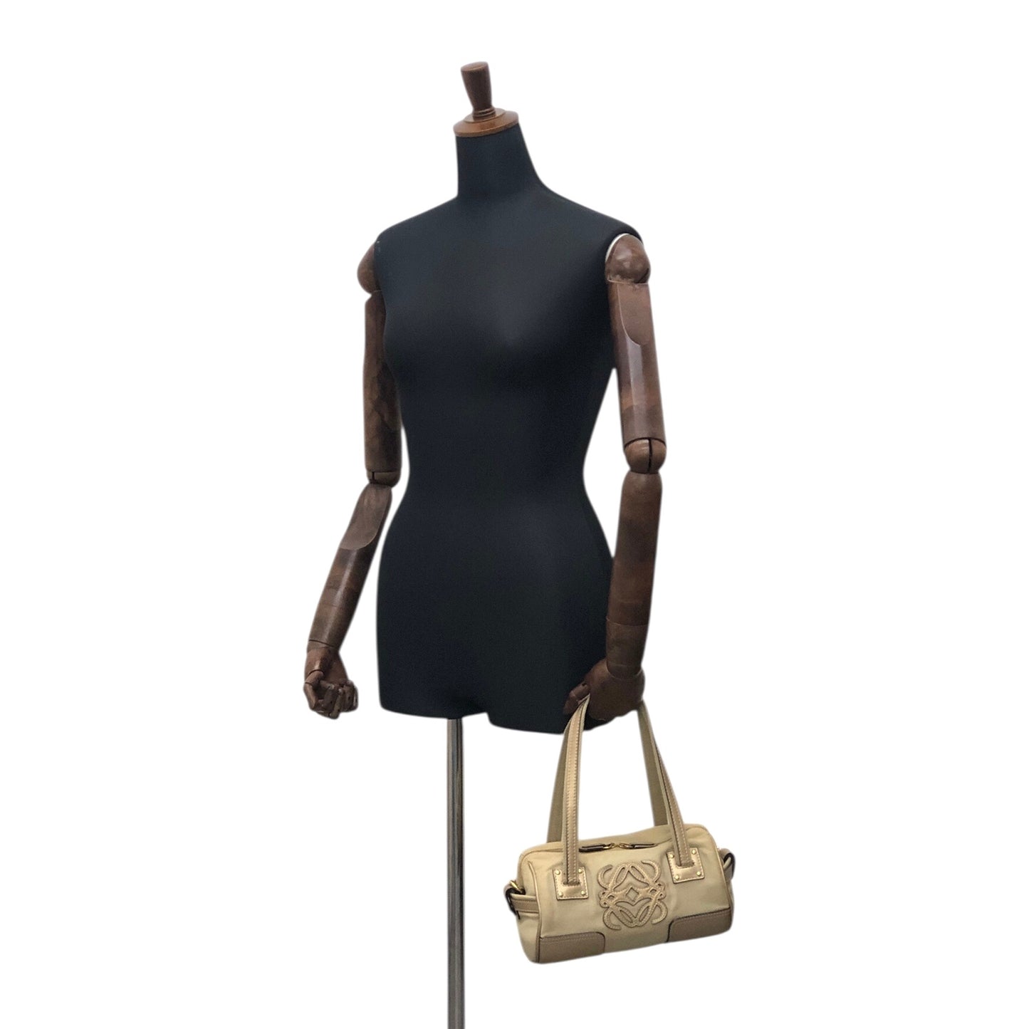 LOEWE Anagram Handbag Beige Vintage pf5sjv