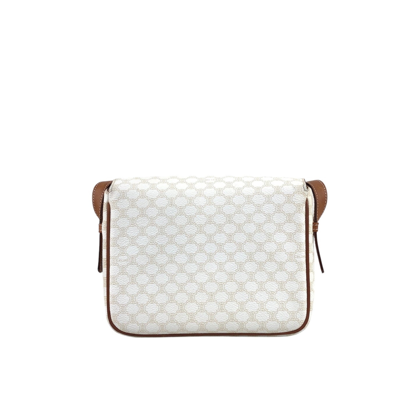 CELINE Macadam Gancini Shoulder bag White Vintage w4jb3k