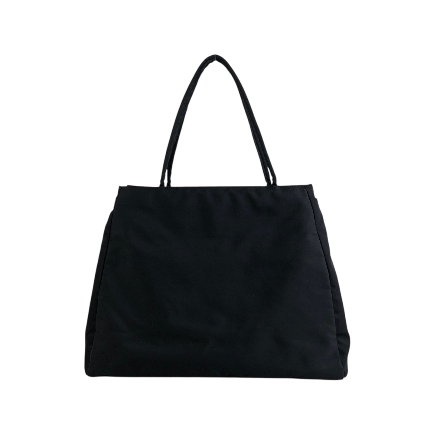 PRADA Triangle Logo Handbag Black Vintage kkmacr