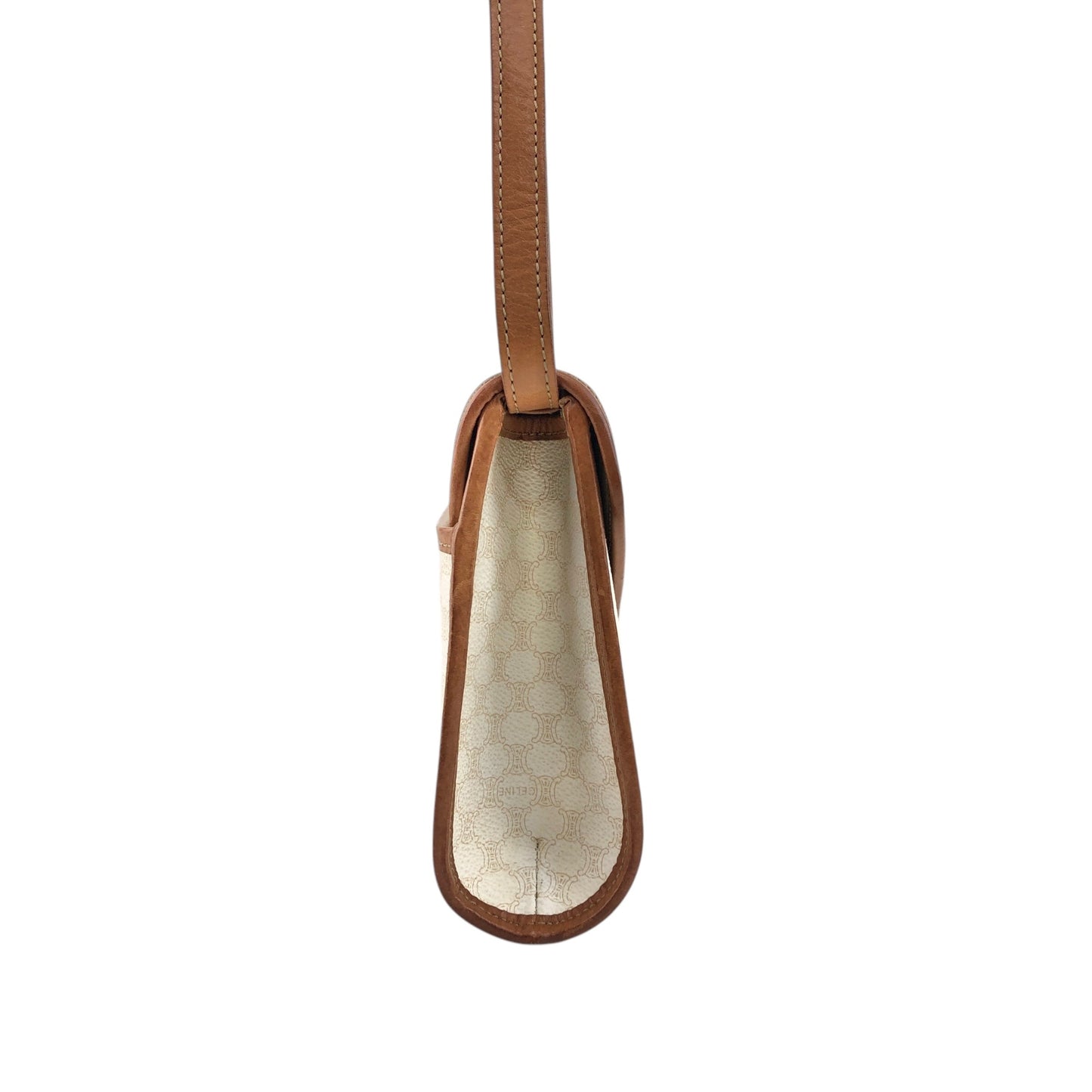 CELINE Macadam Blason Shoulder bag White Vintage j56zbi