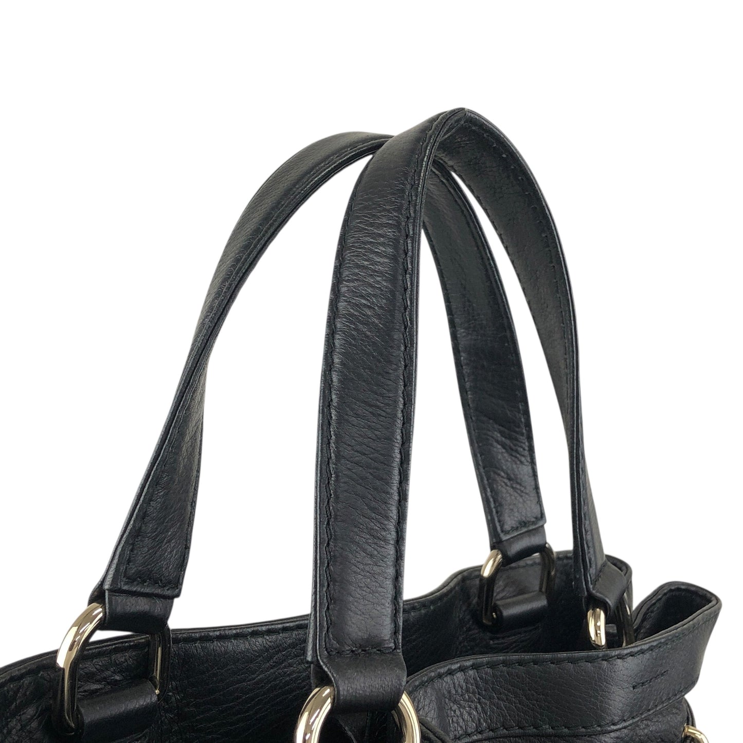 GUCCI Horse Bit Handbag Black 269943 Vintage wj5bxw