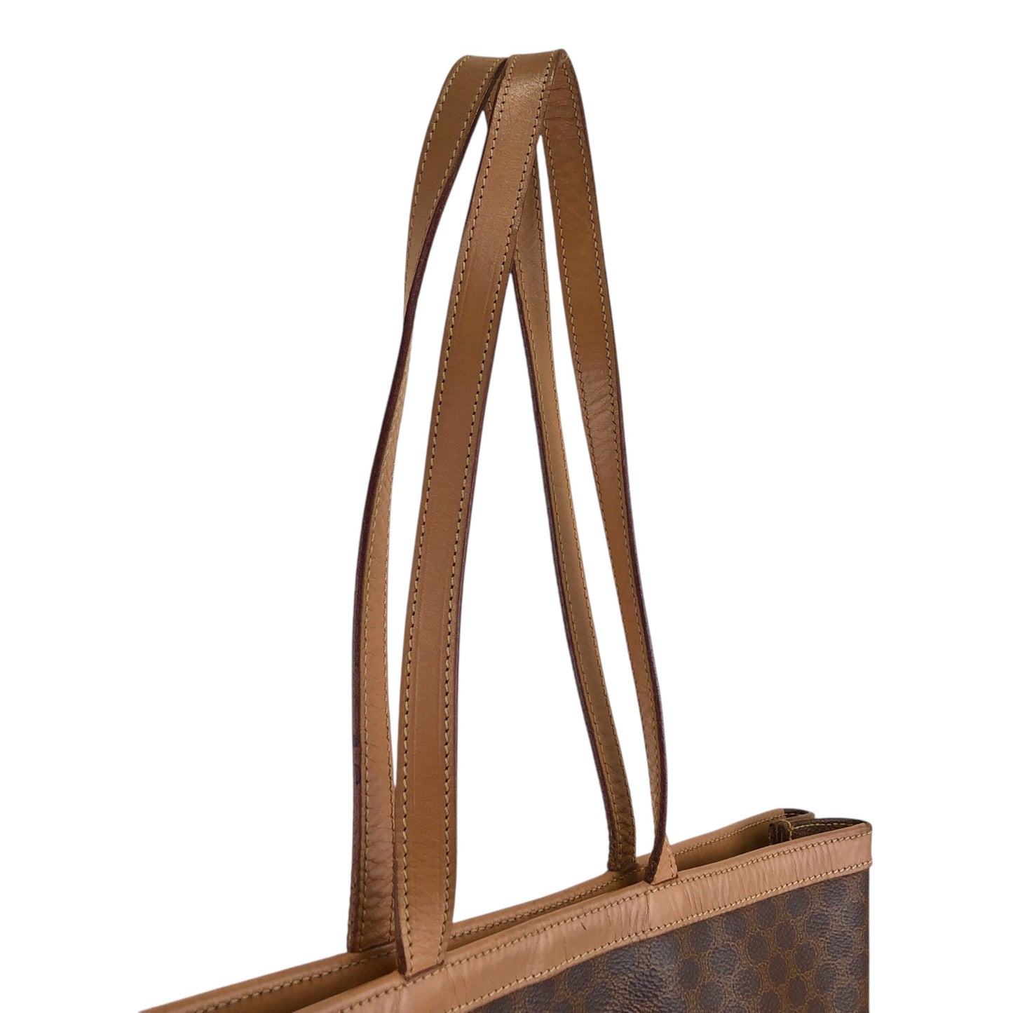 CELINE Macadam Blason Handbag Totebag Brown Vintage fpujkf