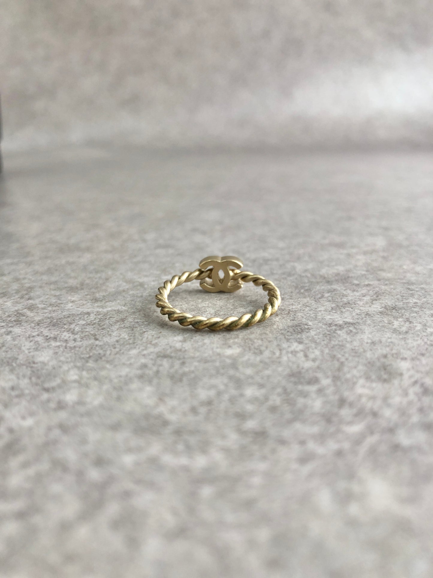 CHANEL Coco Mark Ring Gold Vintage vphhjs