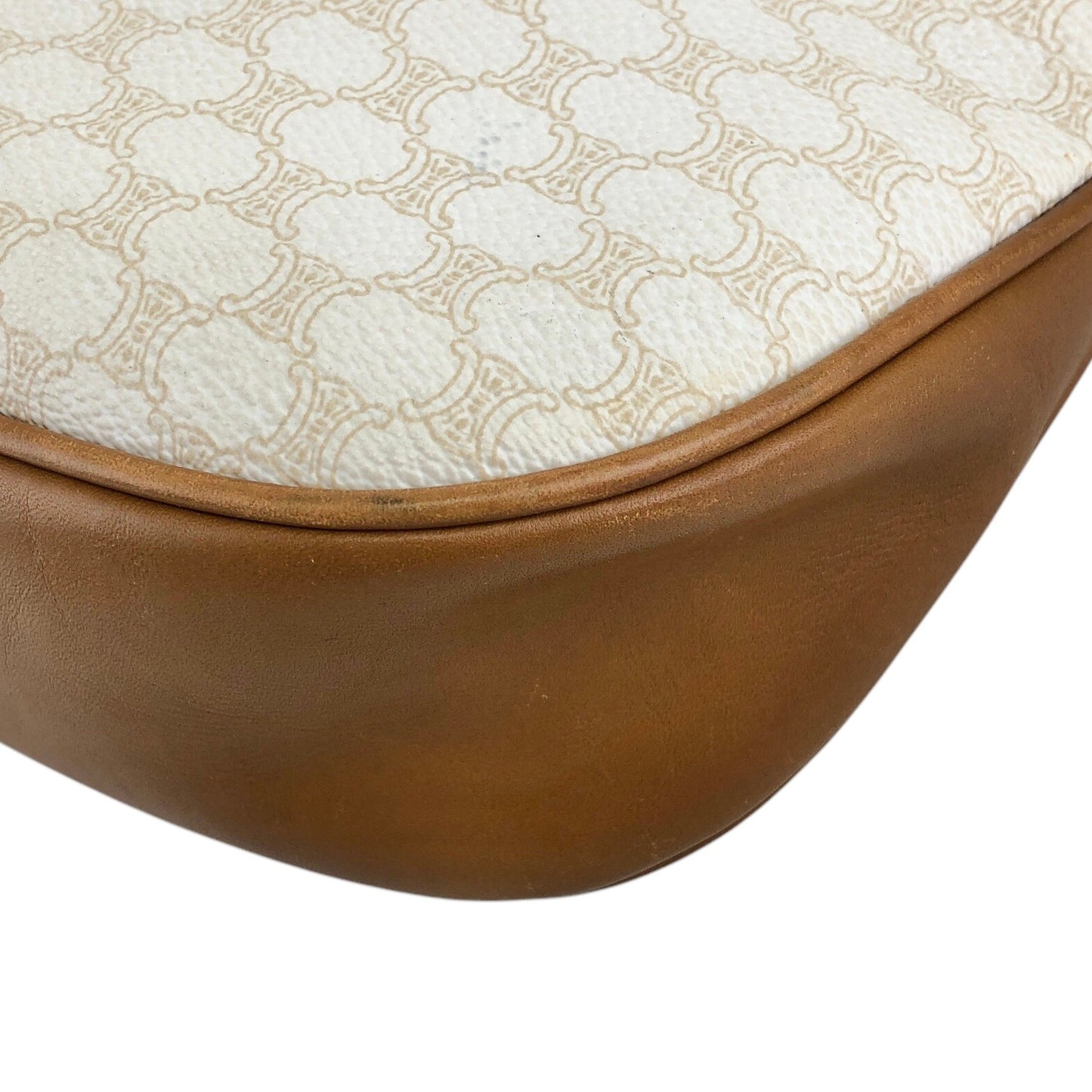 CELINE Macadam Blason Shoulder bag White Vintage y88uii