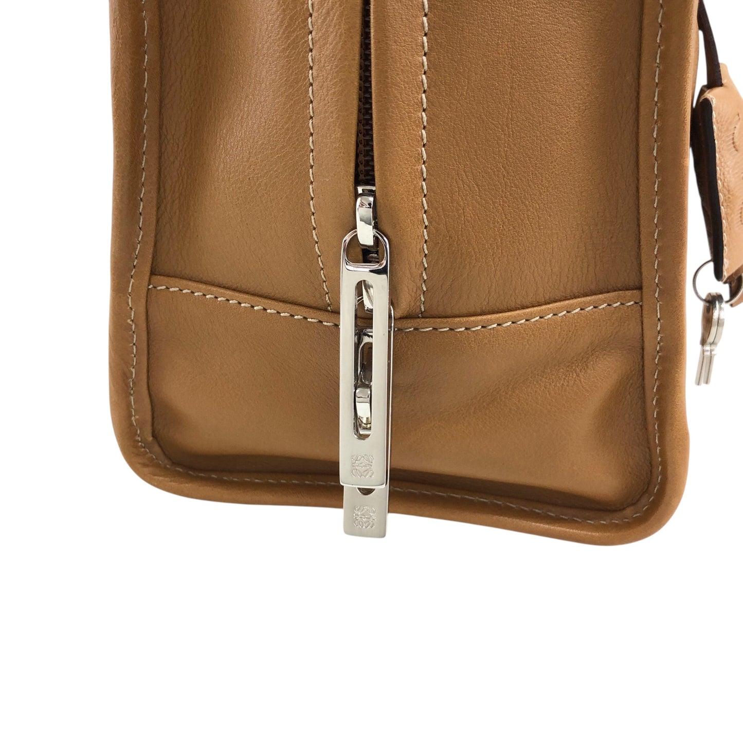 LOEWE Amazona28 Anagram Small Boston bag Handbag Brown Vintage gb6dbp