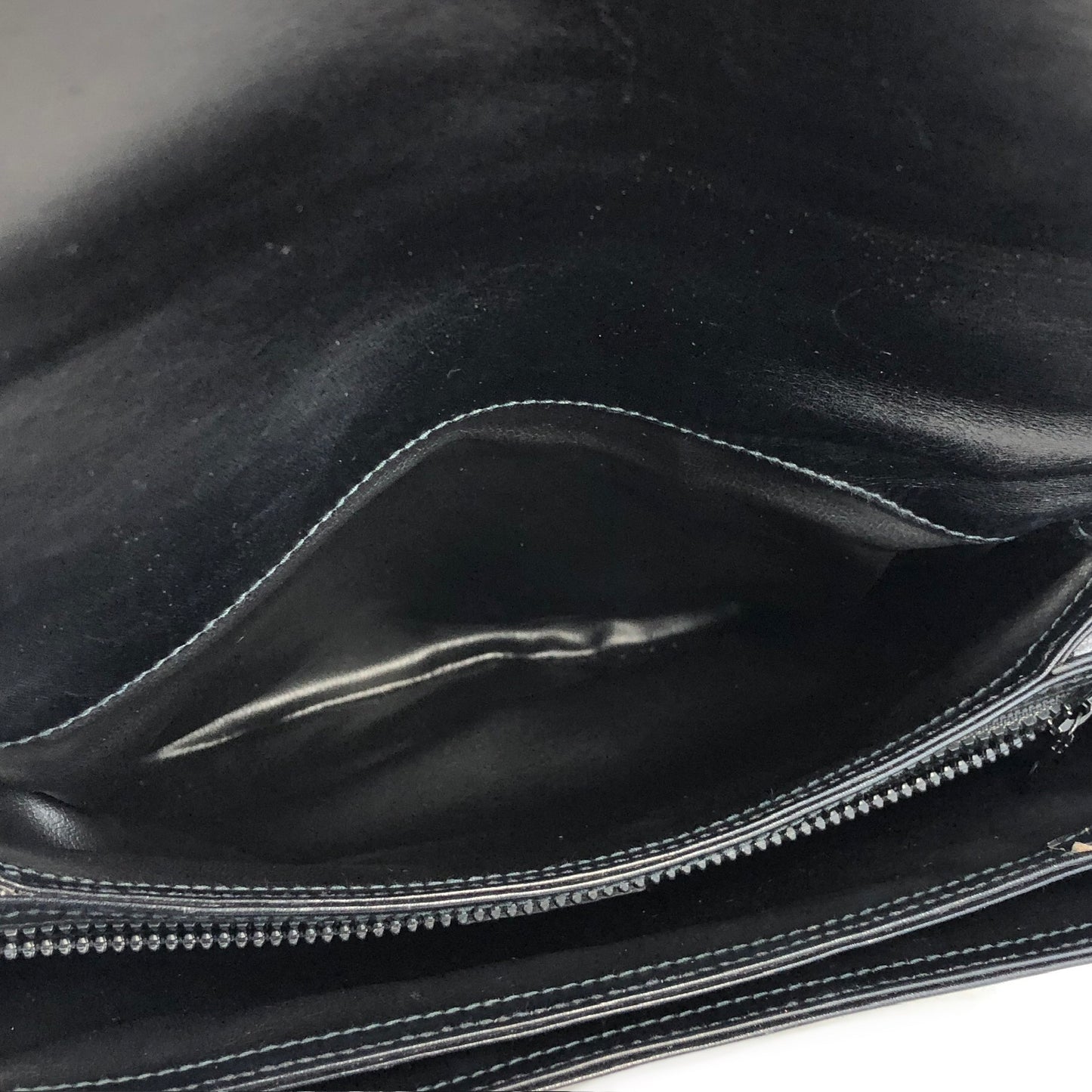 CELINE Triomphe Leather Two-way Handbag Shoulder bag Black Vintage eykfkf