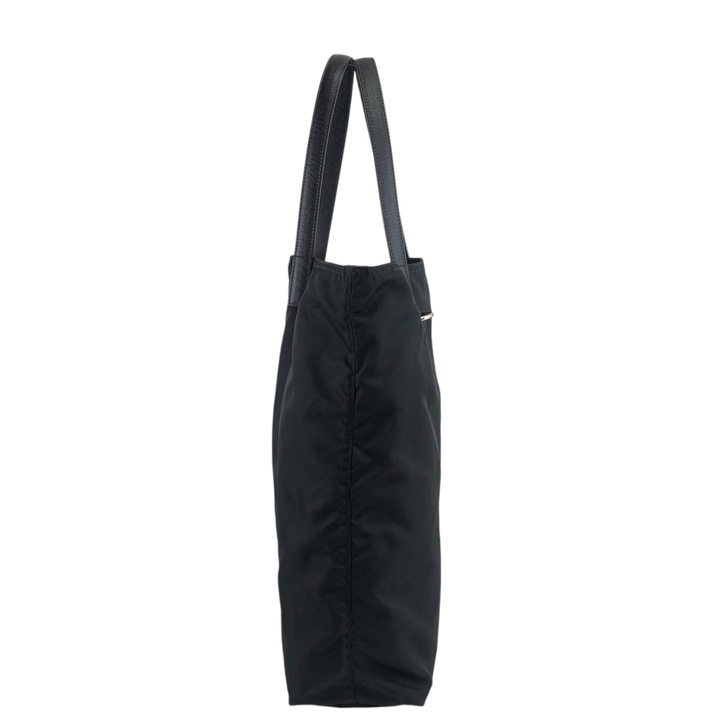 PRADA Triangle Logo Totebag Shoulder bag Black Vintage i2pusx