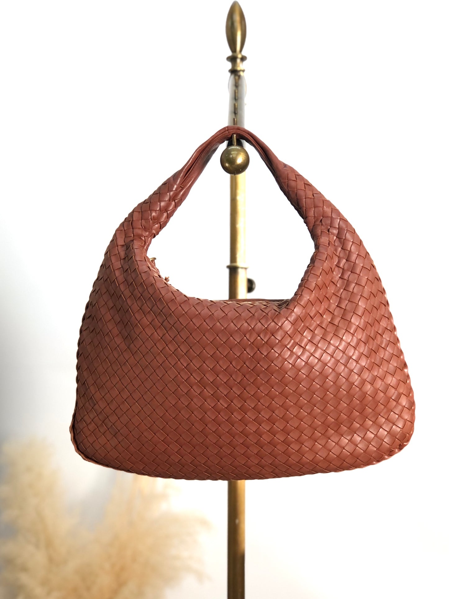 Bottega Veneta Intrecciato Shoulder bag Hobobag Brown Vintage dnw2ax