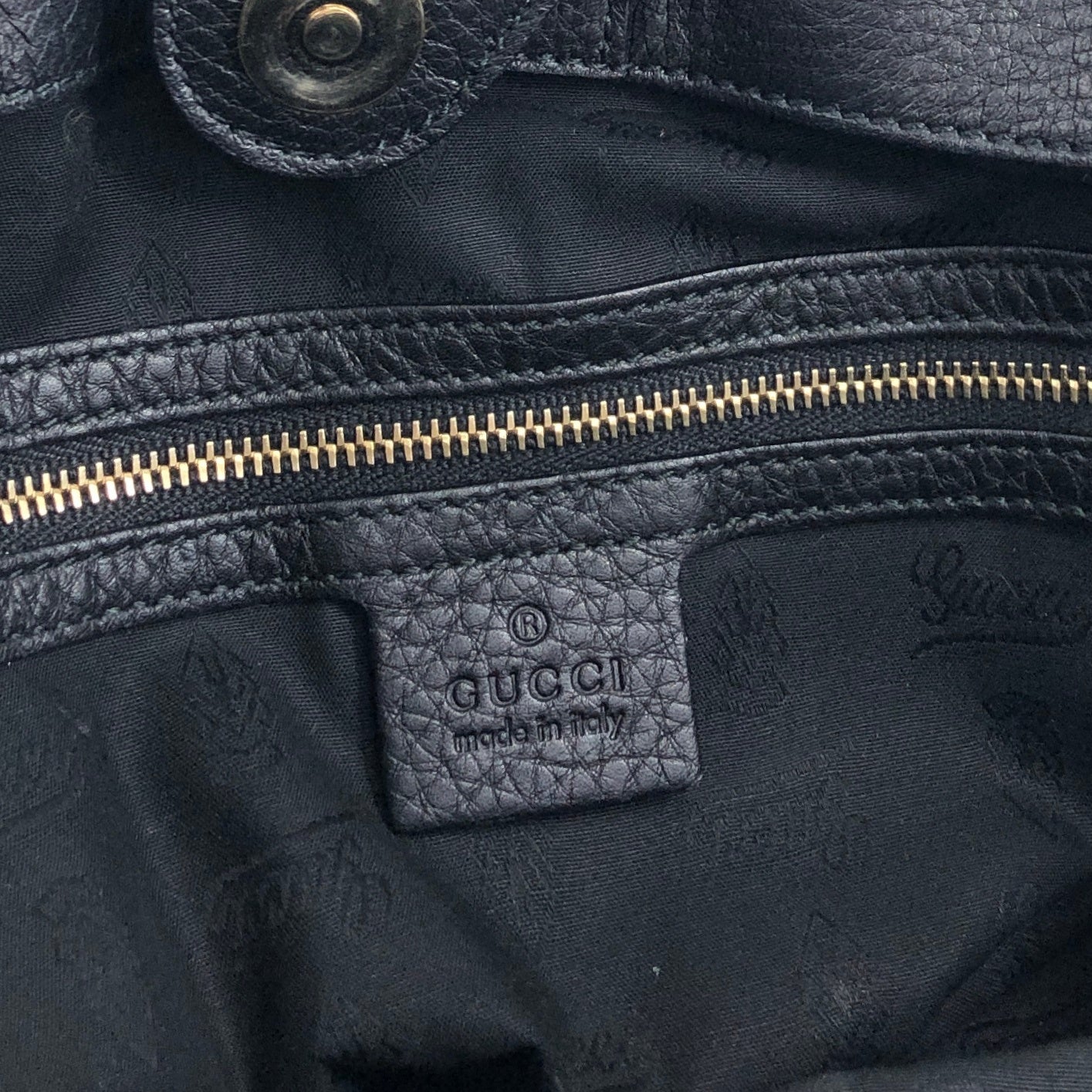 GUCCI Horse Bit Handbag Black 269943 Vintage wj5bxw