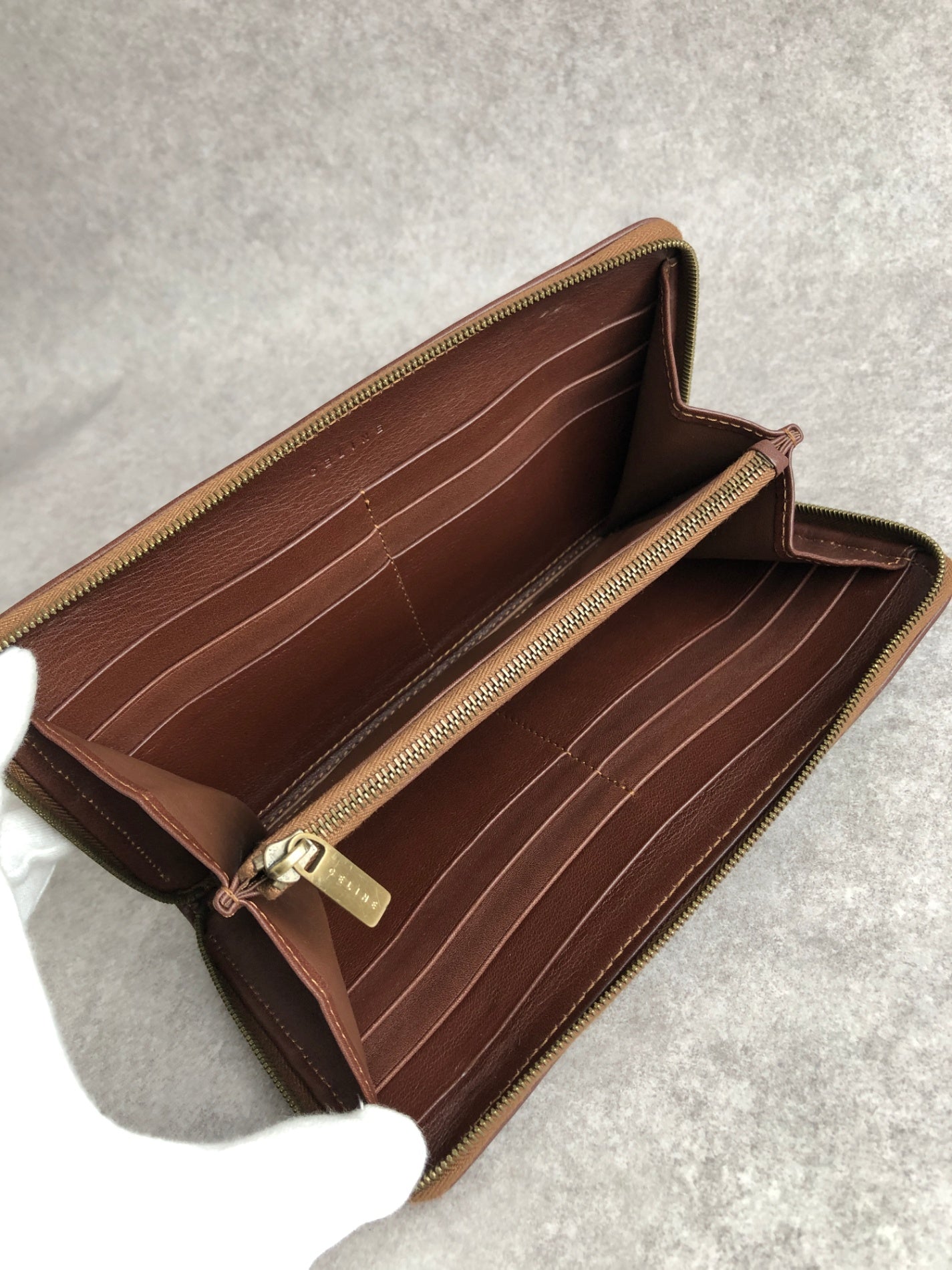 CELINE Paris Macadam Long Wallet Indigo Vintage icrhmn