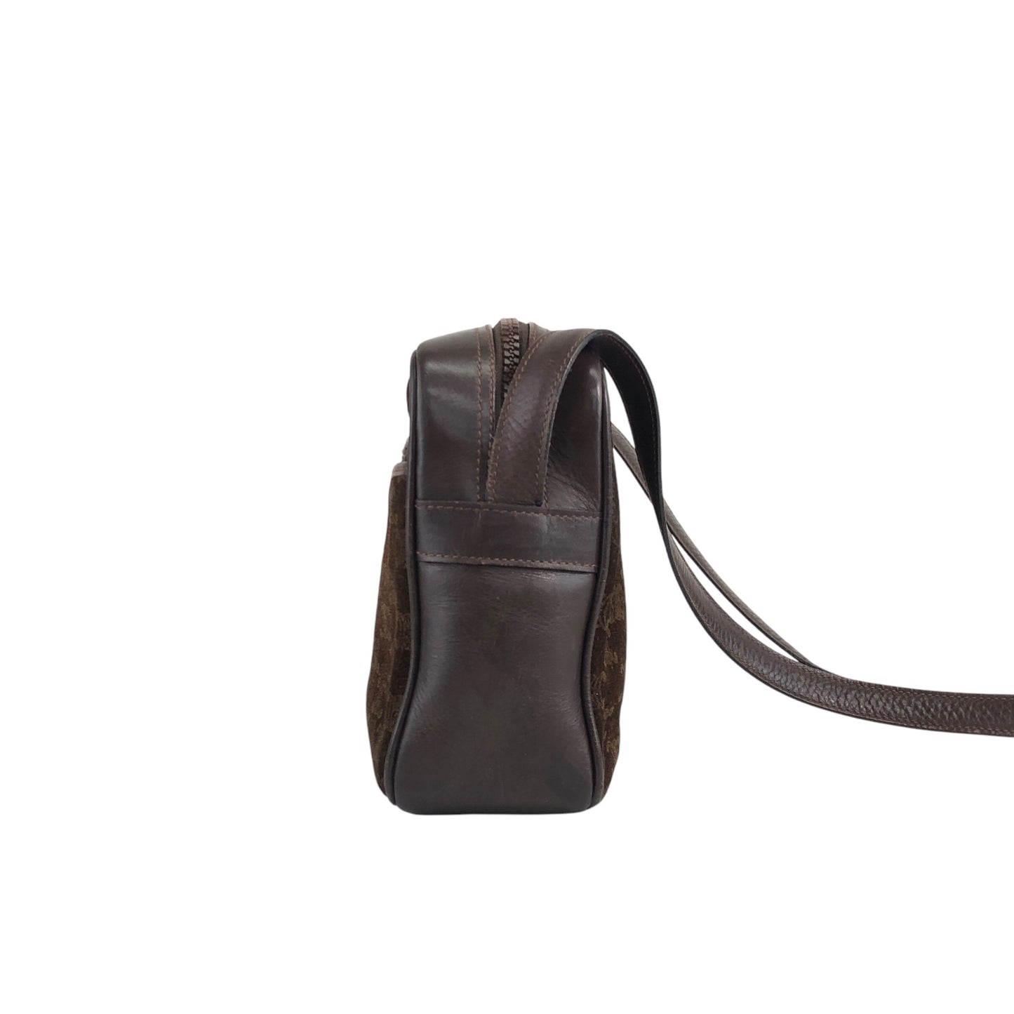 CELINE Blason Shoulder bag Brown Vintage sckbvj
