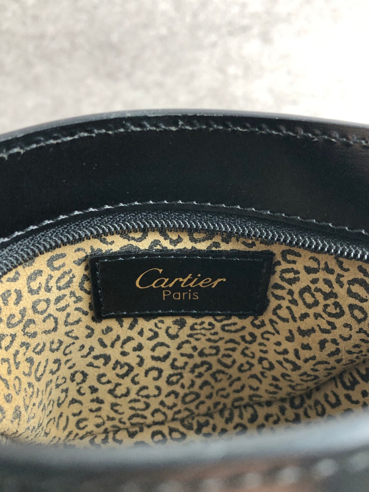 Cartier Coin Purse Black Vintage ver74j