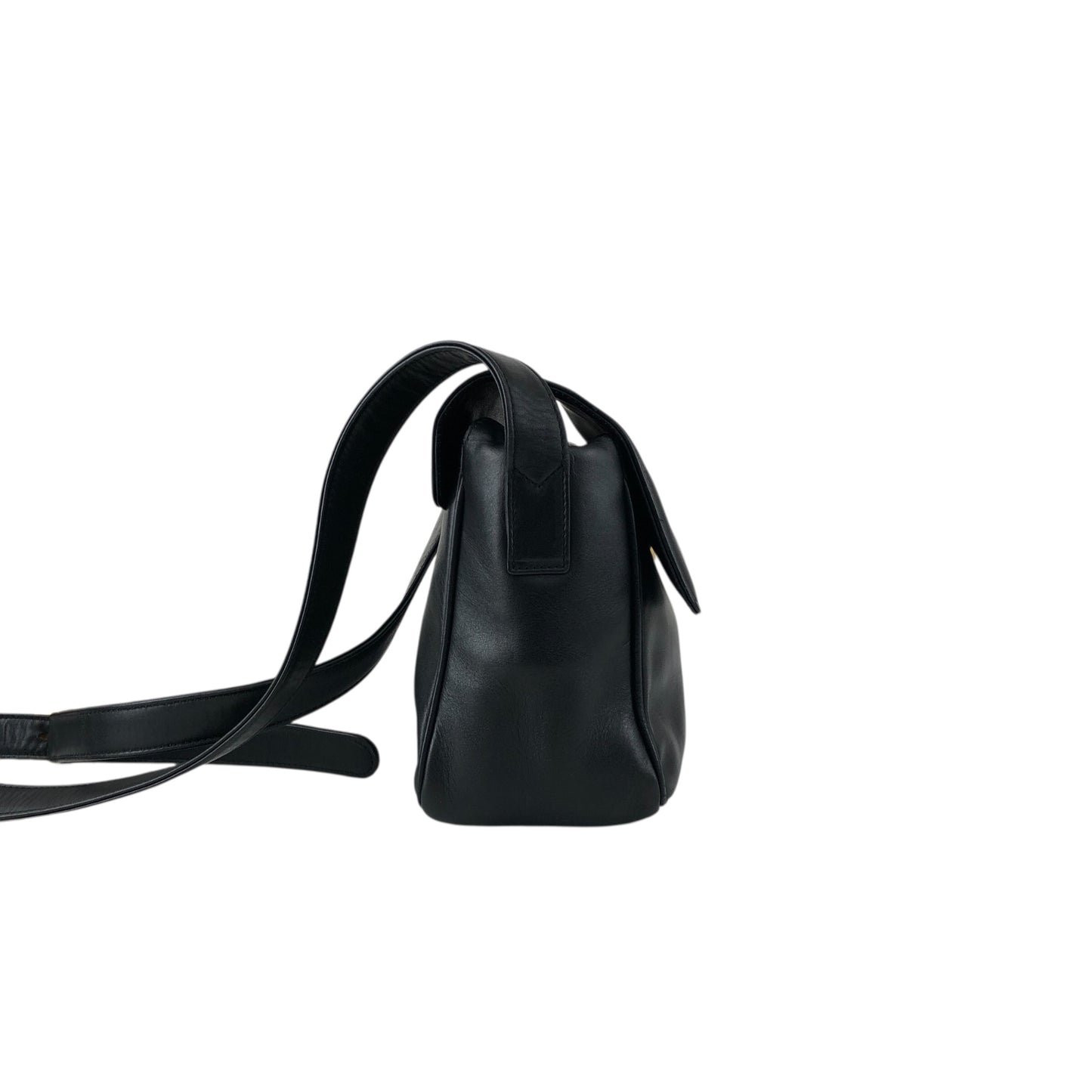 Christian Dior Logo Charm Shoulder bag Black Vintage ssswaj