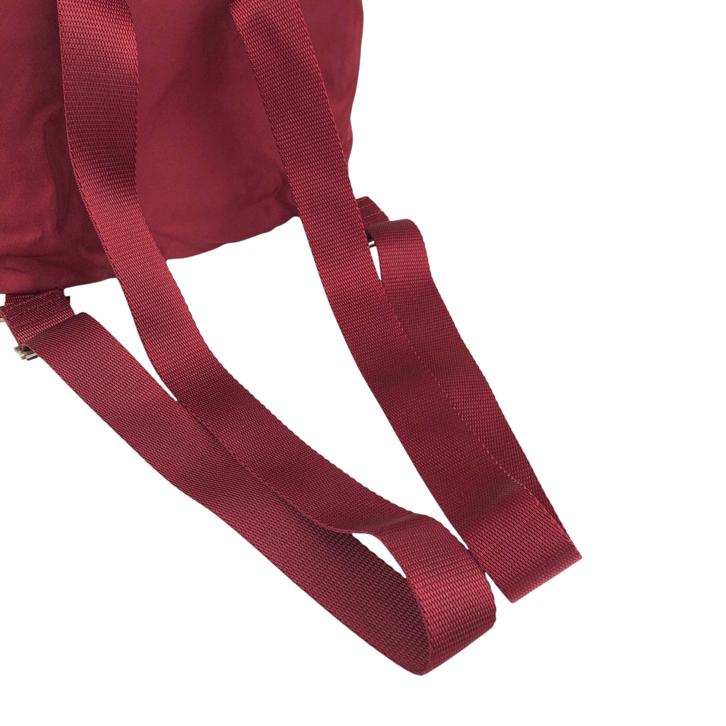 PRADA Triangle Logo Double Pocket Backpack Red Vintage 8jxw7p