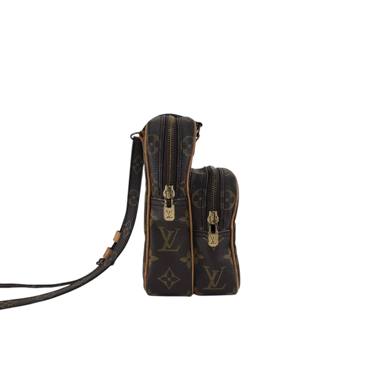 LOUIS VUITTON Monogram Shoulder bag Brown Vintage py7ktt