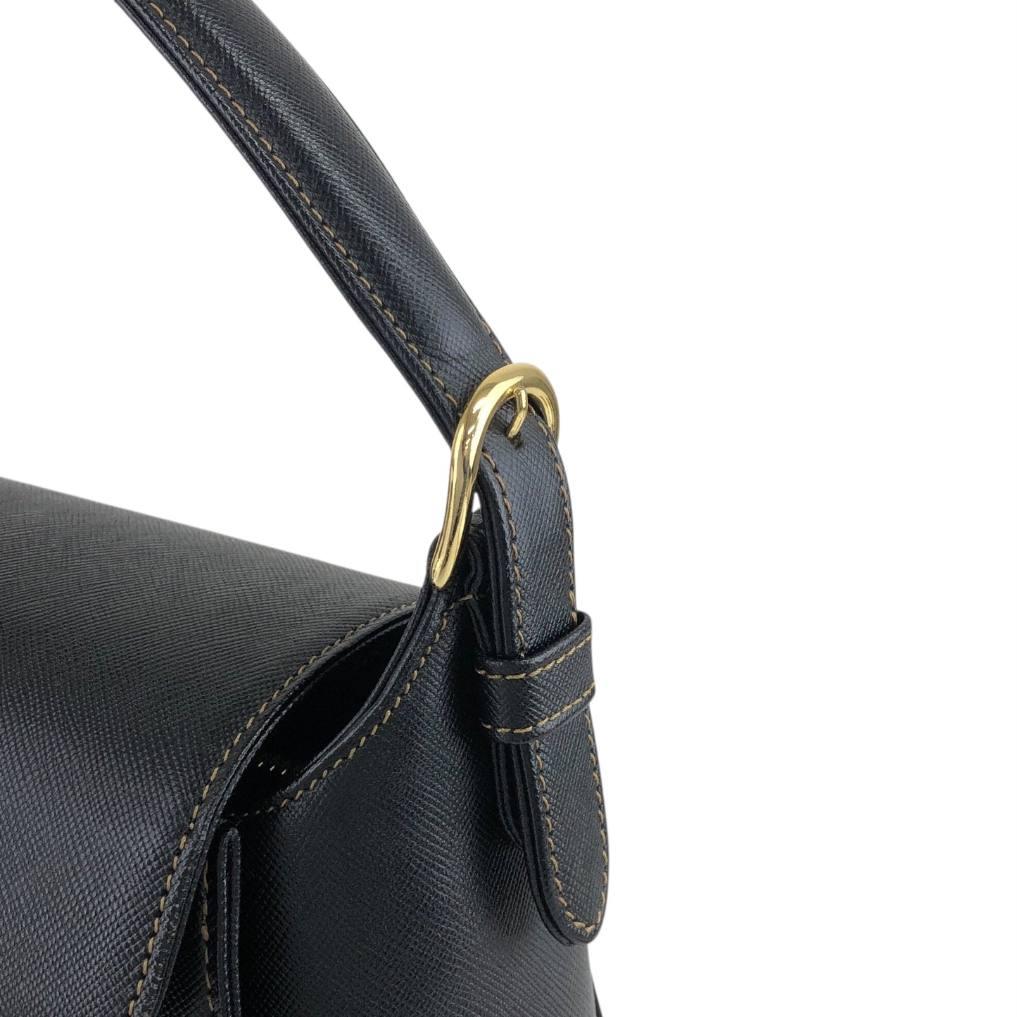 VALENTINO GARAVANI Logo Handbag Black Vintage exeyzp