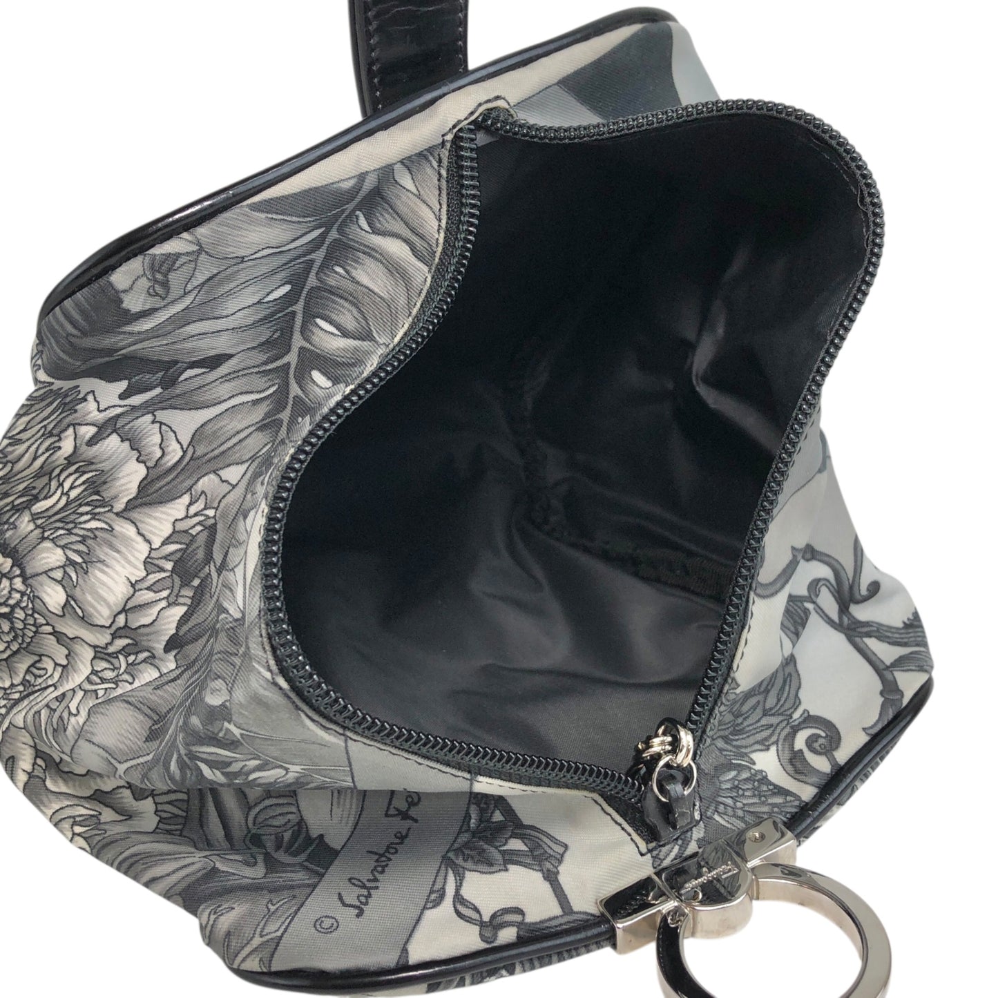 Salvatore Ferragamo Gancini Small Handbag Gray Vintage cr22rg
