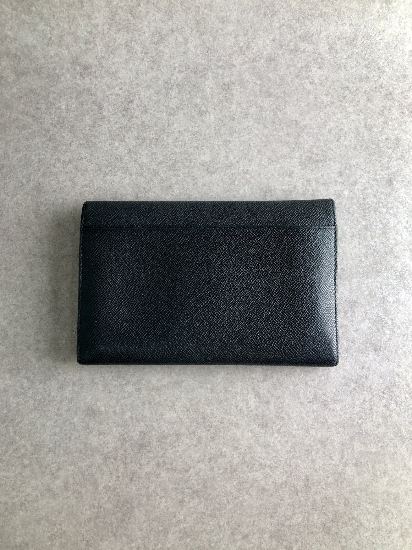 CHANEL Coco Mark 三折皮夾 黑色復古 z3isxy