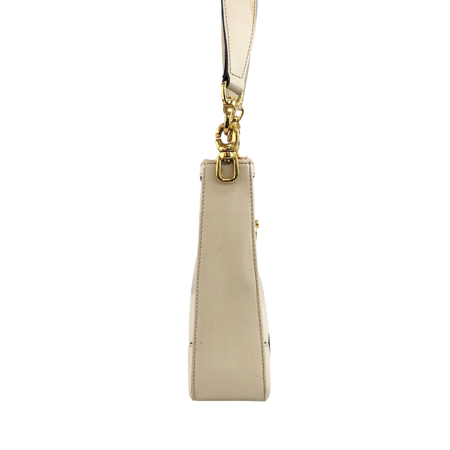 CELINE Gancini Shoulder bag Beige Vintage xc33k4