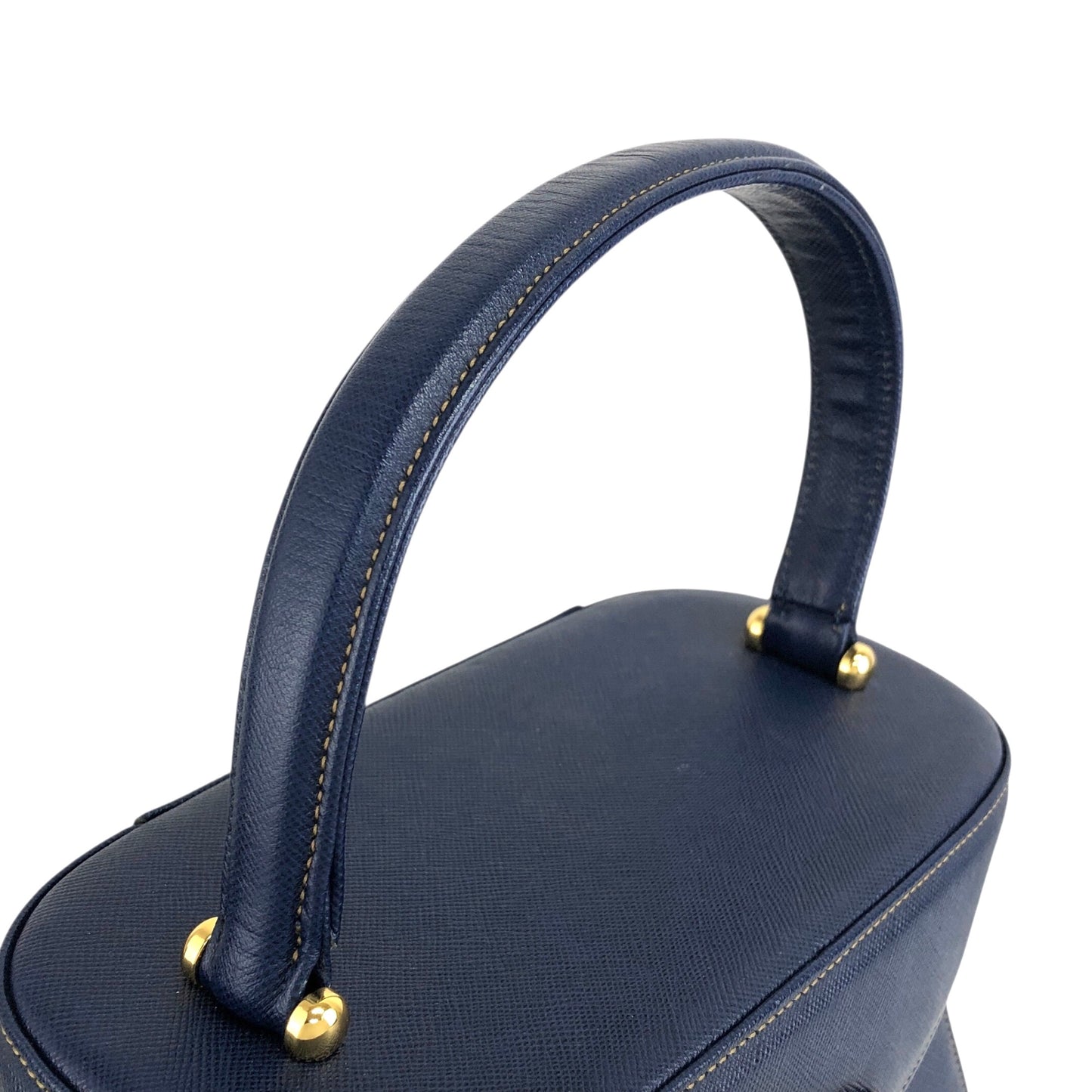 VALENTINO GARAVANI Top Handle Handbag Blue Vintage d5kjkj