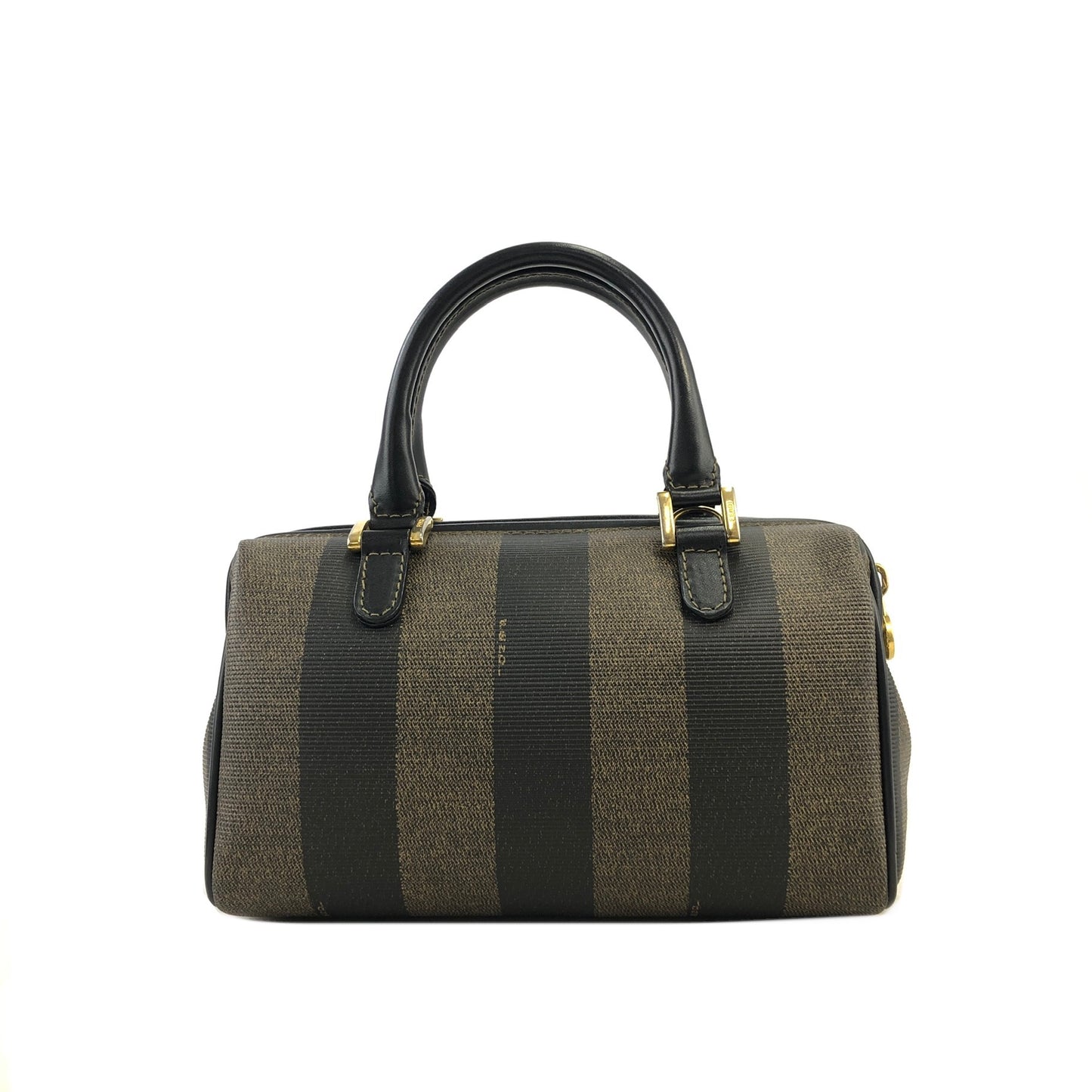 FENDI Zucca Logo Motif Two-way Handbag Shoulder bag Black Brown Vintage dmjg8y